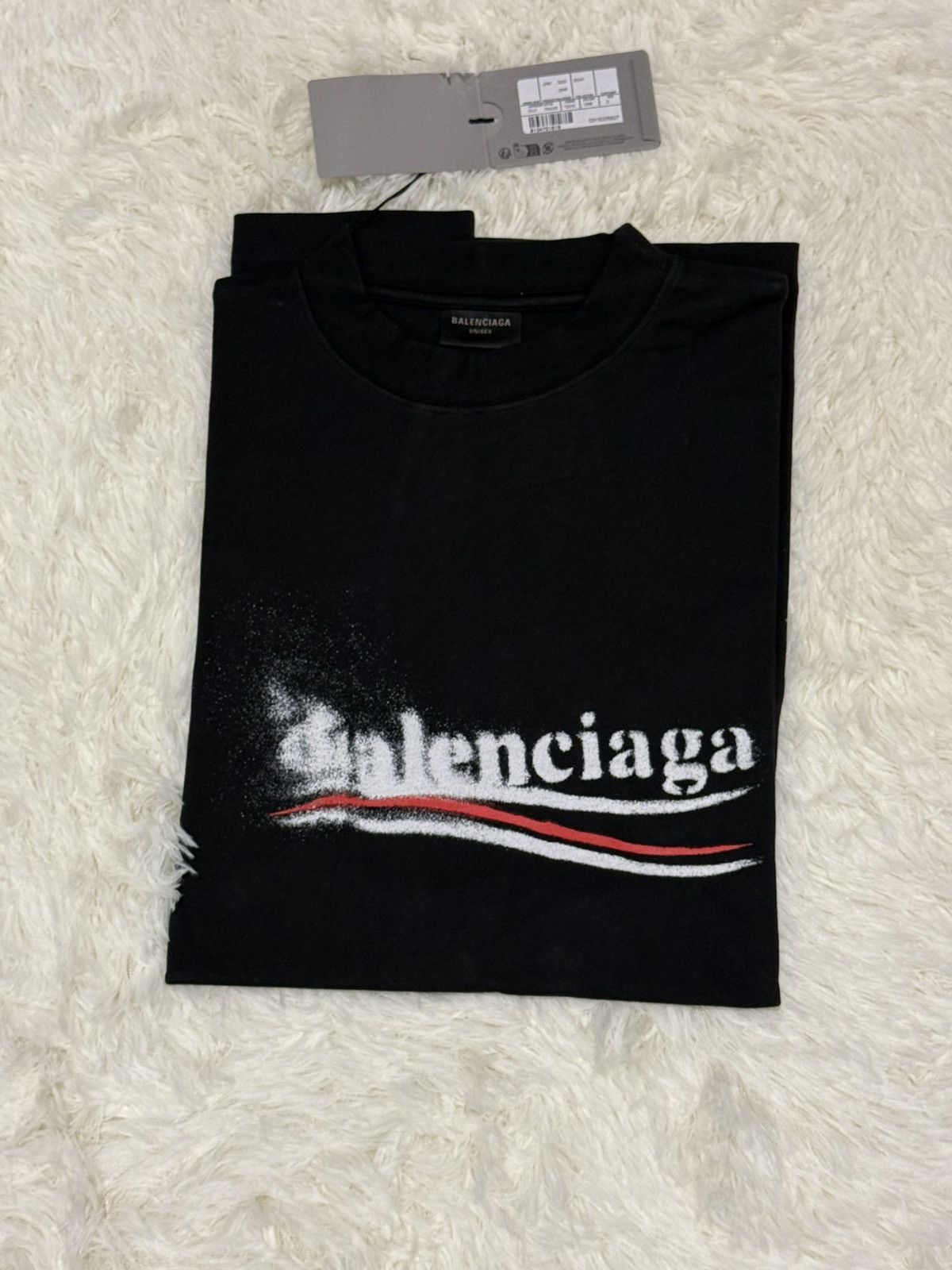 Balenciaga BALENCIAGA Political Stencil T Shirt Black White Size US S / EU 44-46 / 1 - 1 Thumbnail