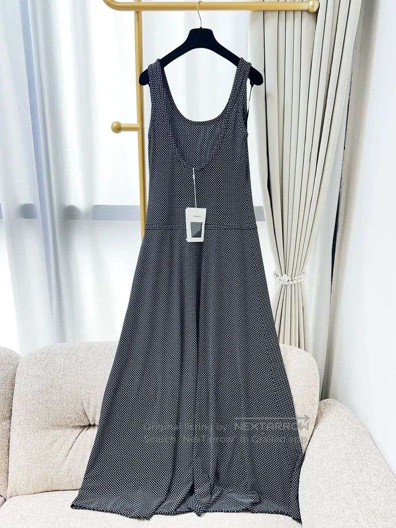 Chanel Chanel 24B black full-print small logo long dress Size XS / US 0-2 / IT 36-38 - 2 Thumbnail