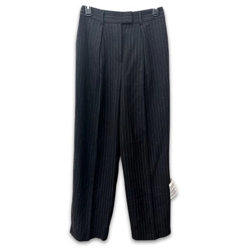 Topshop Topshop Trousers Pinstriped Button Fly Pleated Gray W 4 NWT Size 27" / US 4 / IT 40 - 1 Thumbnail