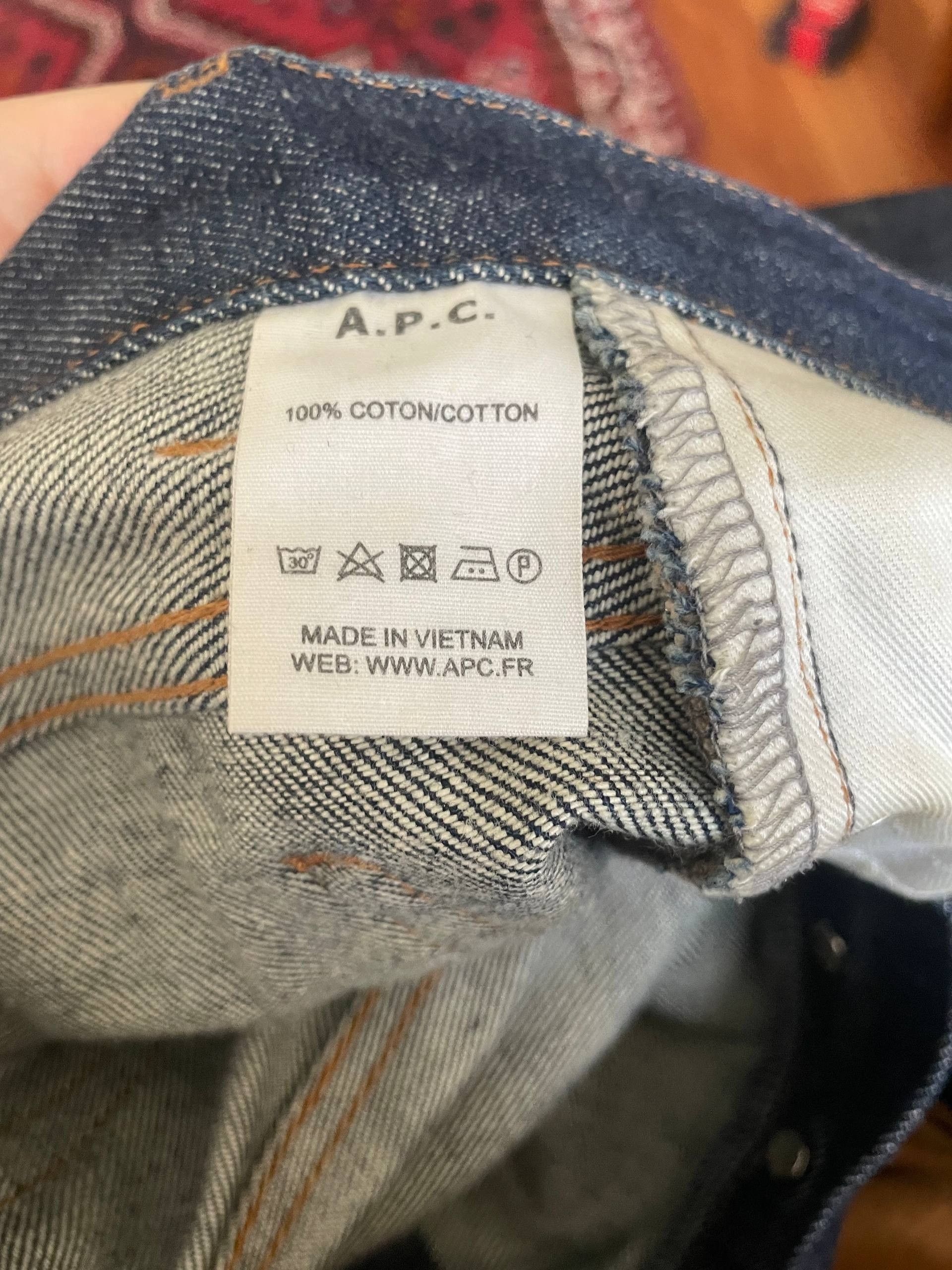 A.P.C. APC Petit New Standard 27 x 31 Raw Dark Blue Denim Raw Jeans Size US 27 - 7 Thumbnail
