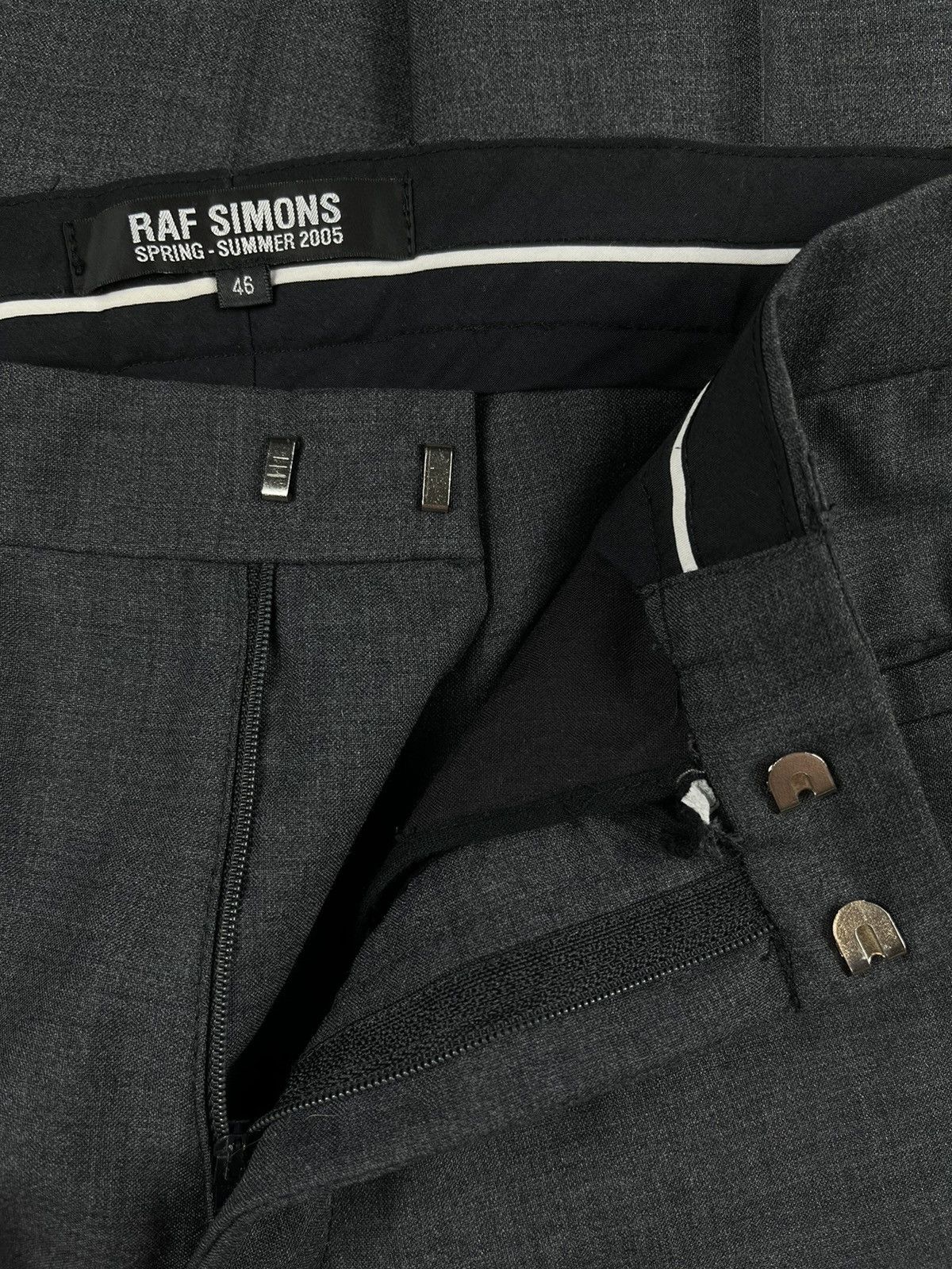 Raf Simons SS05 Raf Simons History Of The World Pleated Wool Trousers Size US 30 / EU 46 - 4 Thumbnail