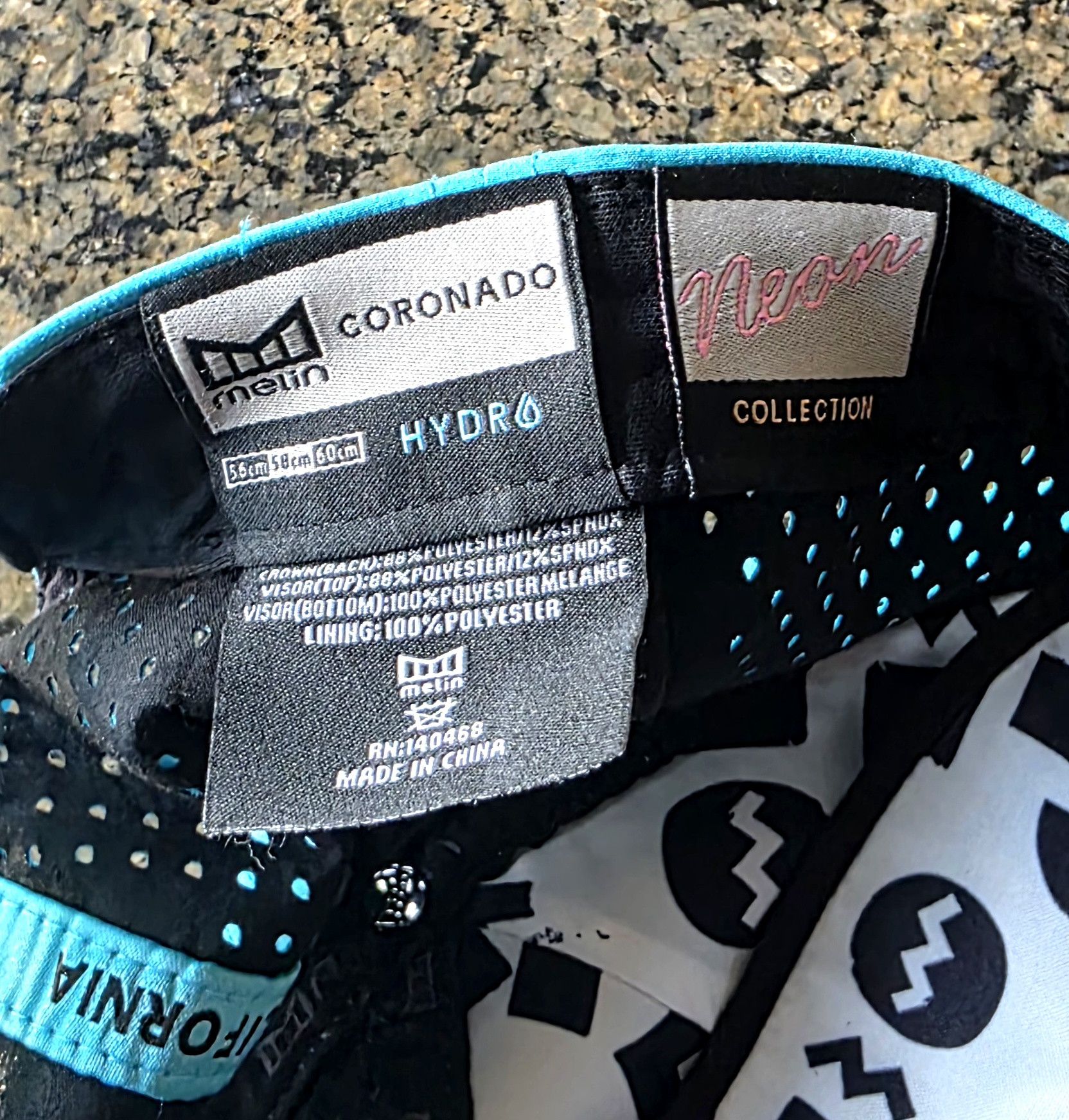 melin Melin Coronado Splash Hydro Neon Collection Blue Snapback 58 Size ONE SIZE - 9 Thumbnail