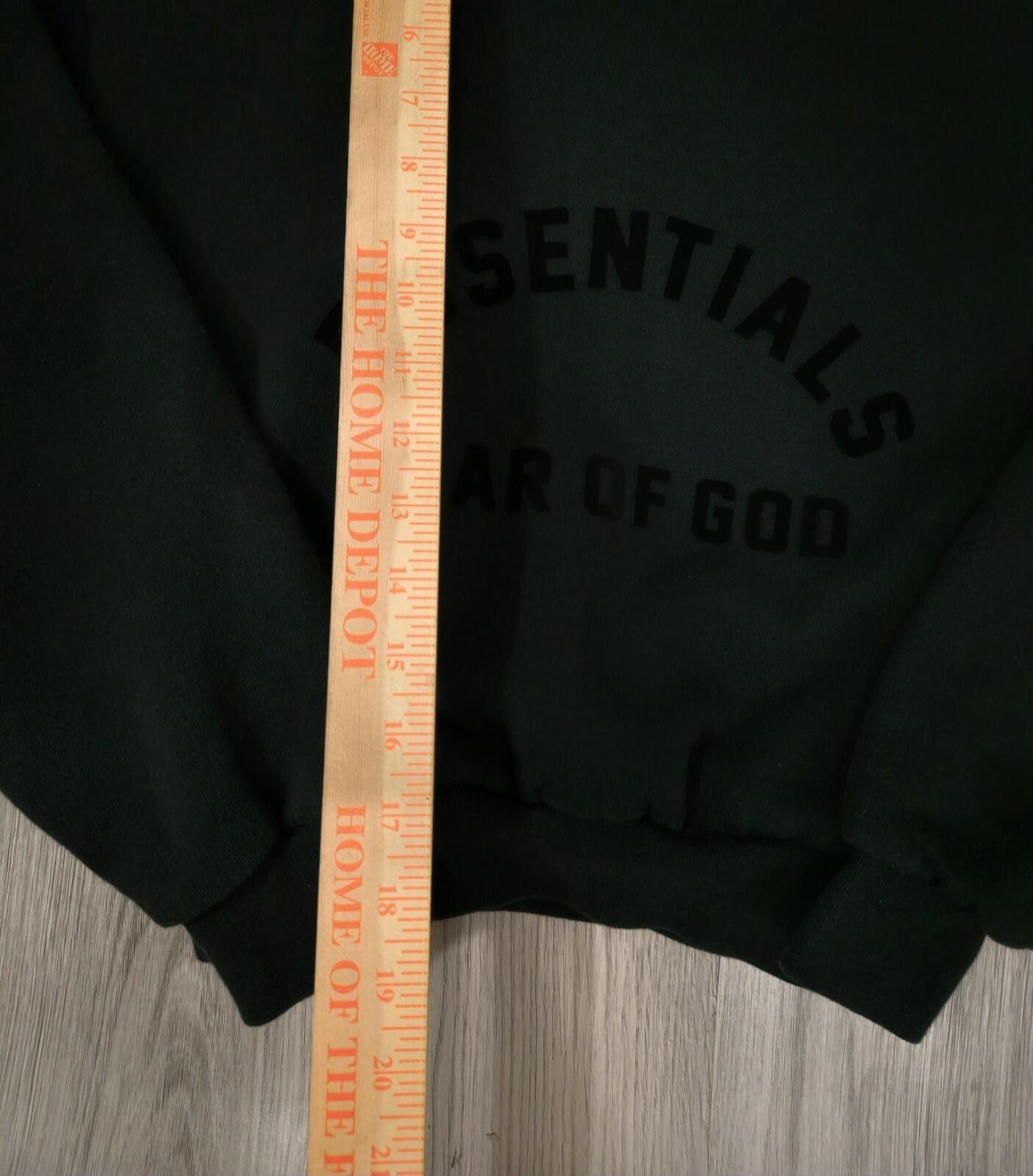 Fear of God Womens Essential Fear Of God Long Black Hoodie Size S-Xs #12 Size S / US 4 / IT 40 - 5 Thumbnail