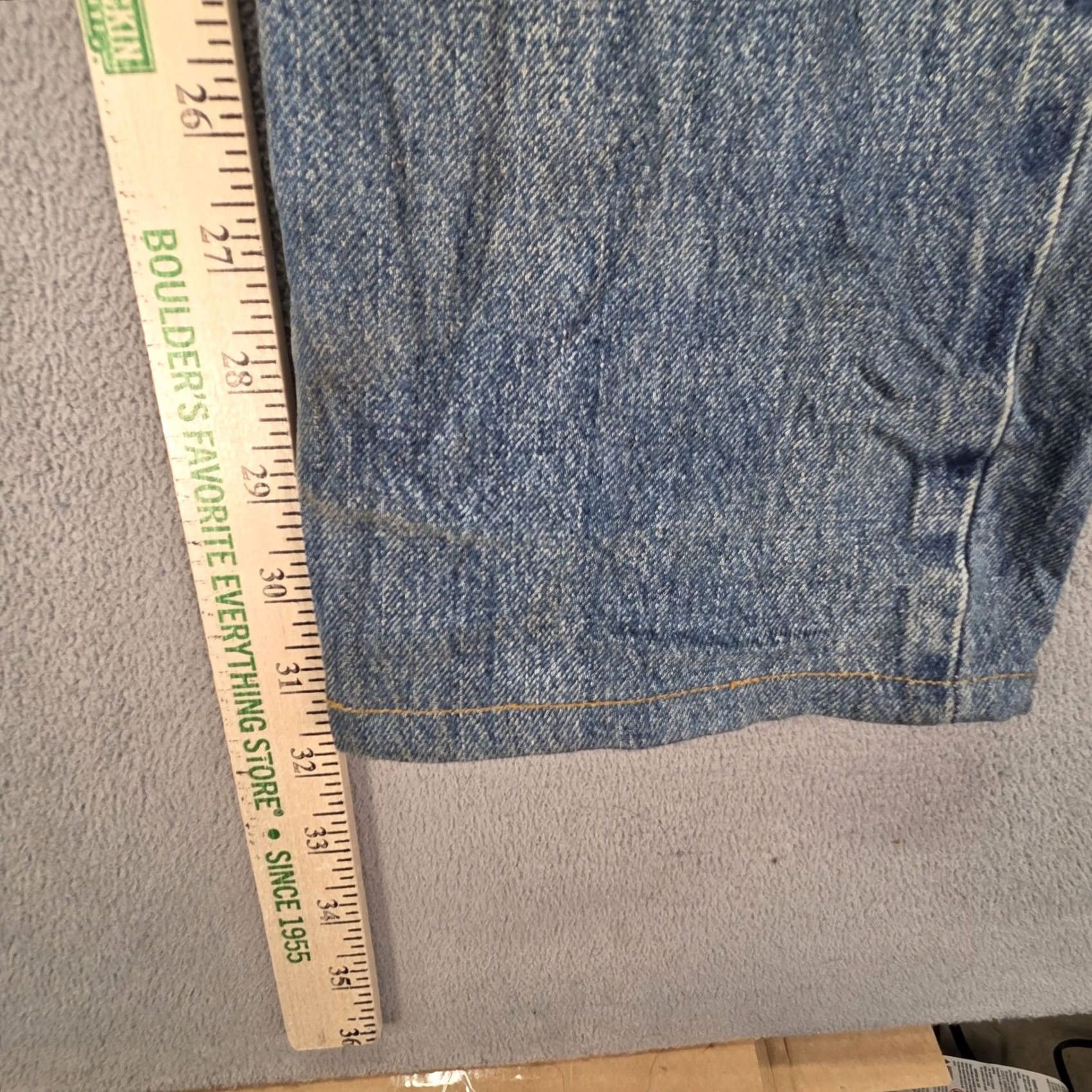 Levi's Levis 511 Jeans Slim Tapered 36x32 Blue Mens Regular Denim Distressed Pocket 501? Size US 36 / EU 52 - 4 Thumbnail