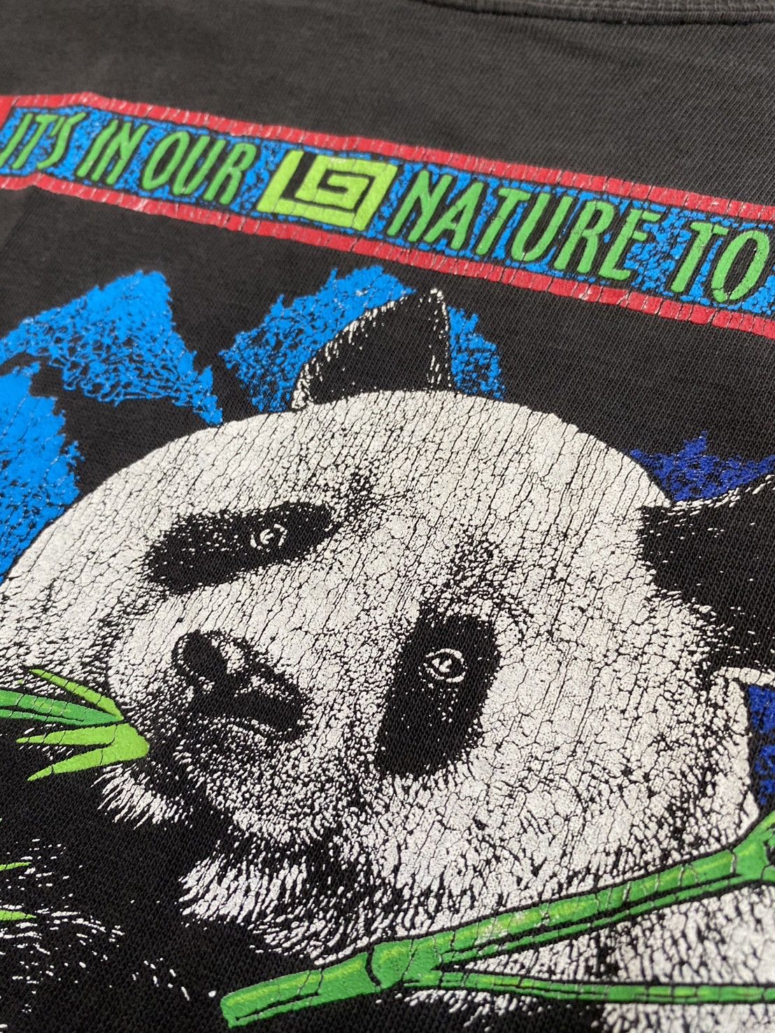 Vintage Vintage Panda Bear Graphic Tee Size US XL / EU 56 / 4 - 4 Thumbnail