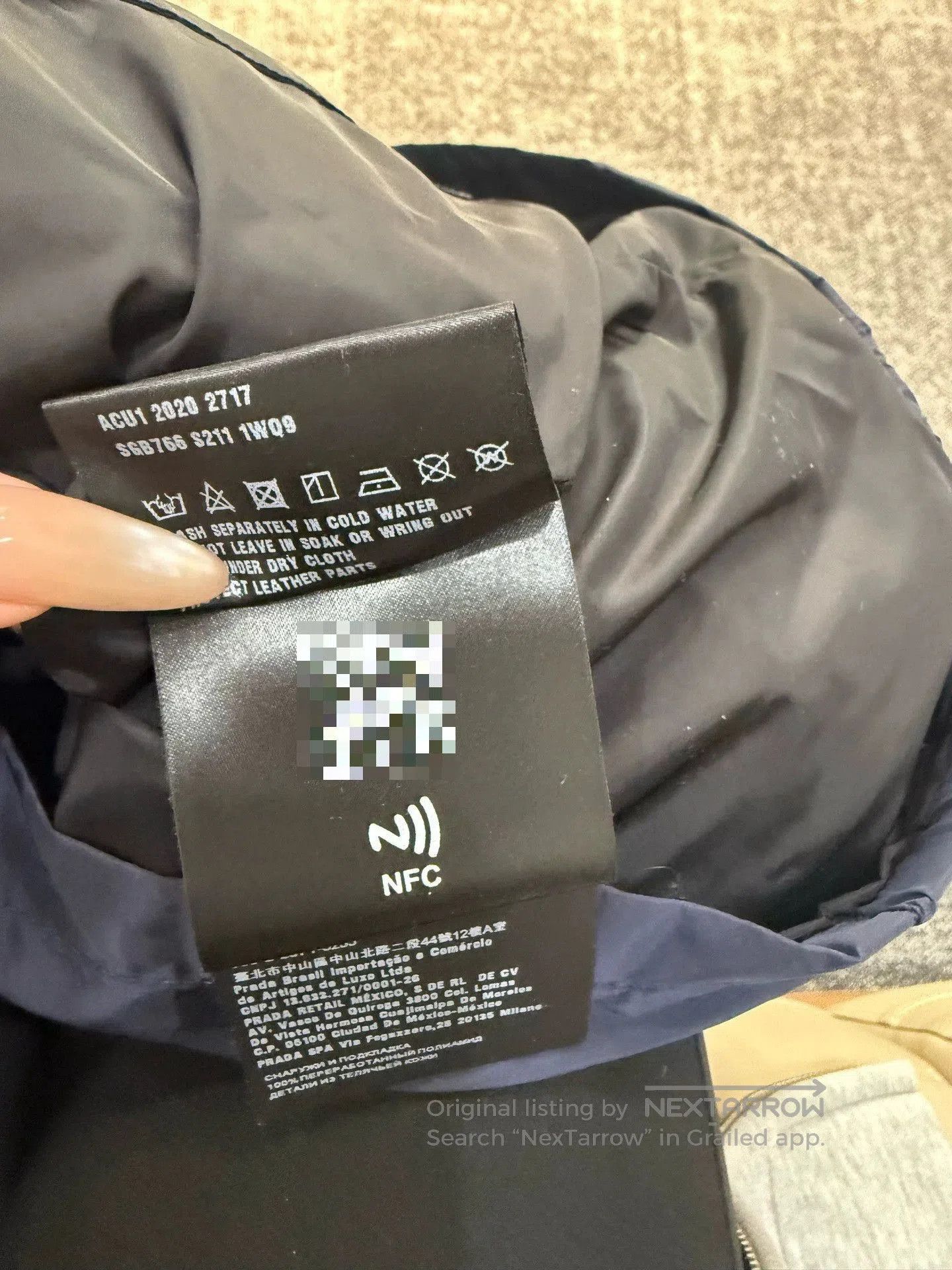 Prada Prada Dark Blue Triangle Logo Jacket. Size US S / EU 44-46 / 1 - 6 Thumbnail