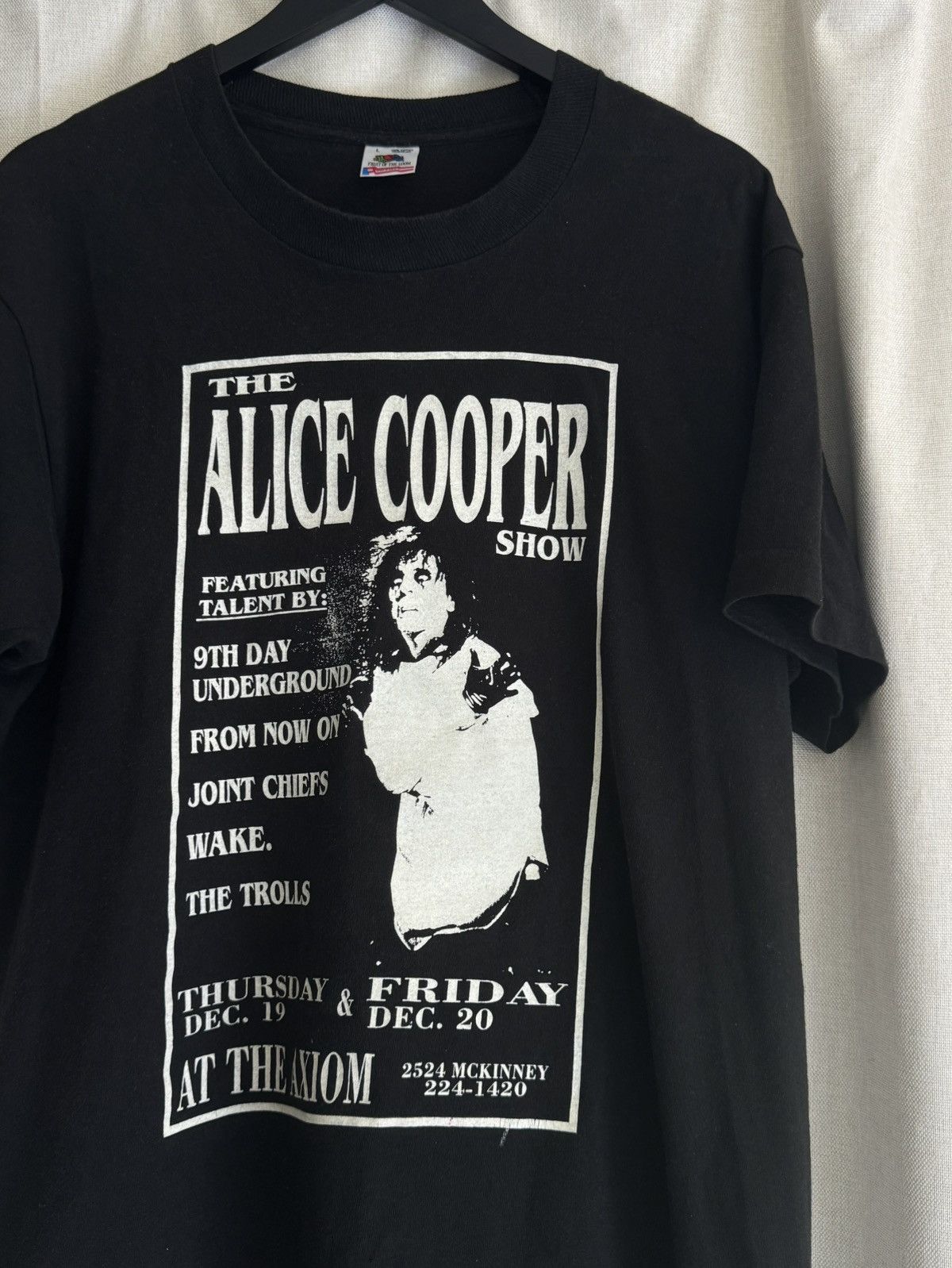 Vintage 1990 Single Stitch Alice Cooper Vintage Black Graphic Tee Size US L / EU 52-54 / 3 - 3 Thumbnail
