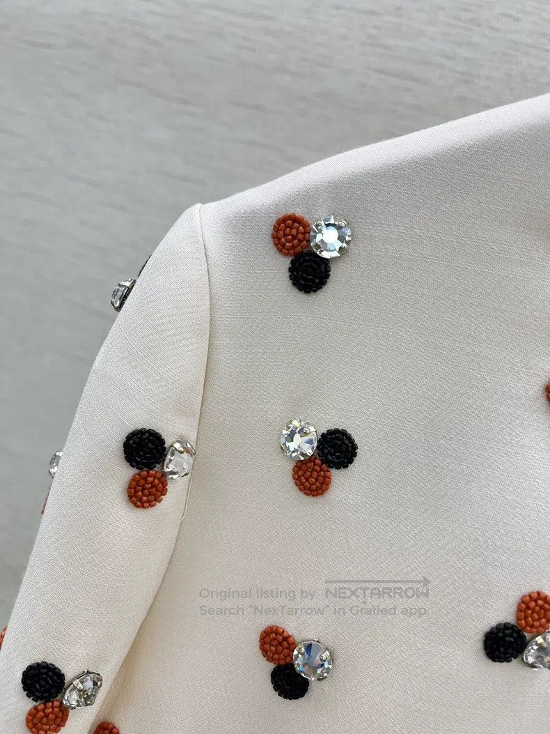 Valentino Valentino Rhinestone bead flower polka dot dress Size S / US 4 / IT 40 - 4 Thumbnail