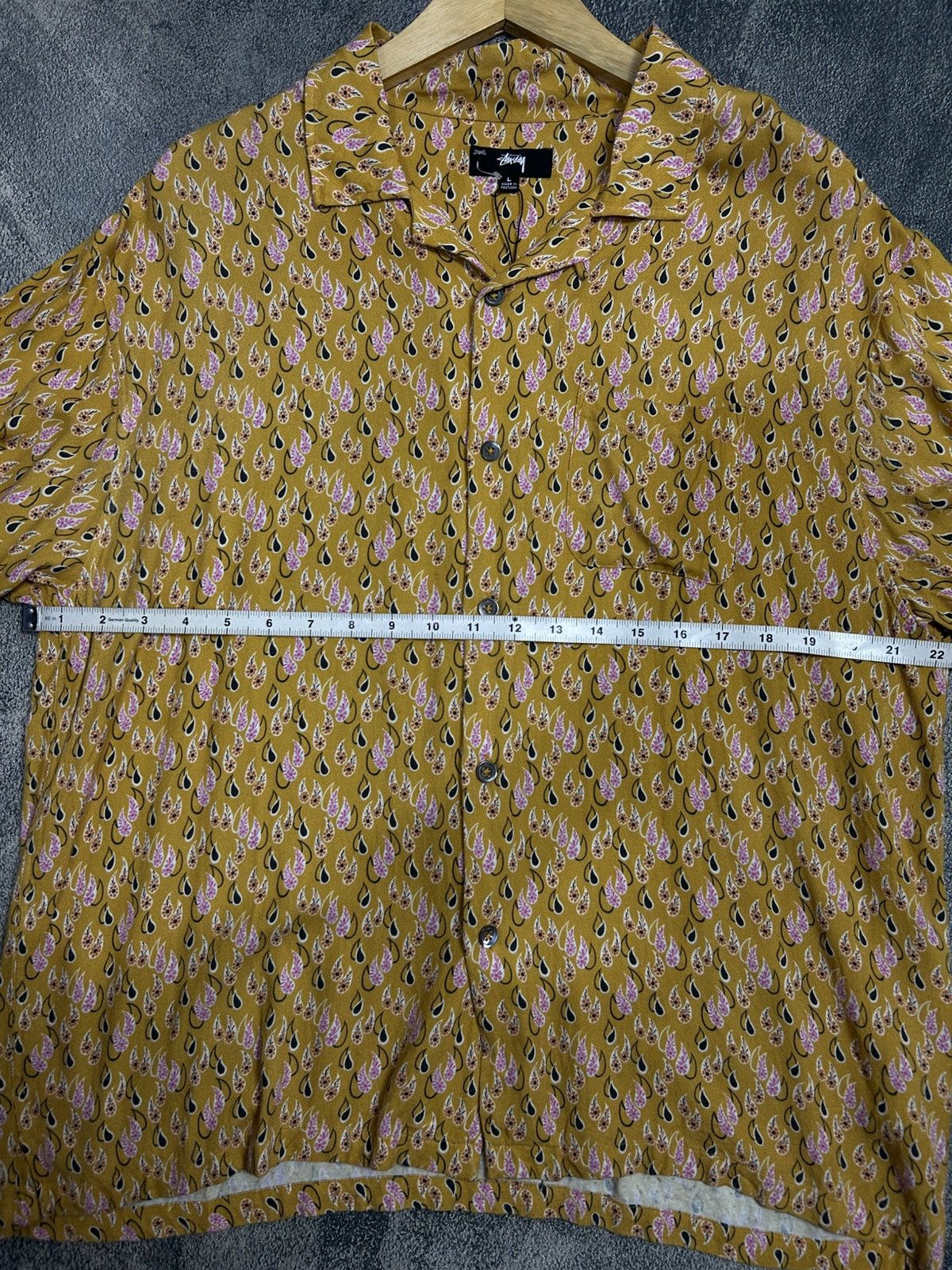 Stussy Stussy Paisley Tears shirt mustard Size US L / EU 52-54 / 3 - 7 Thumbnail