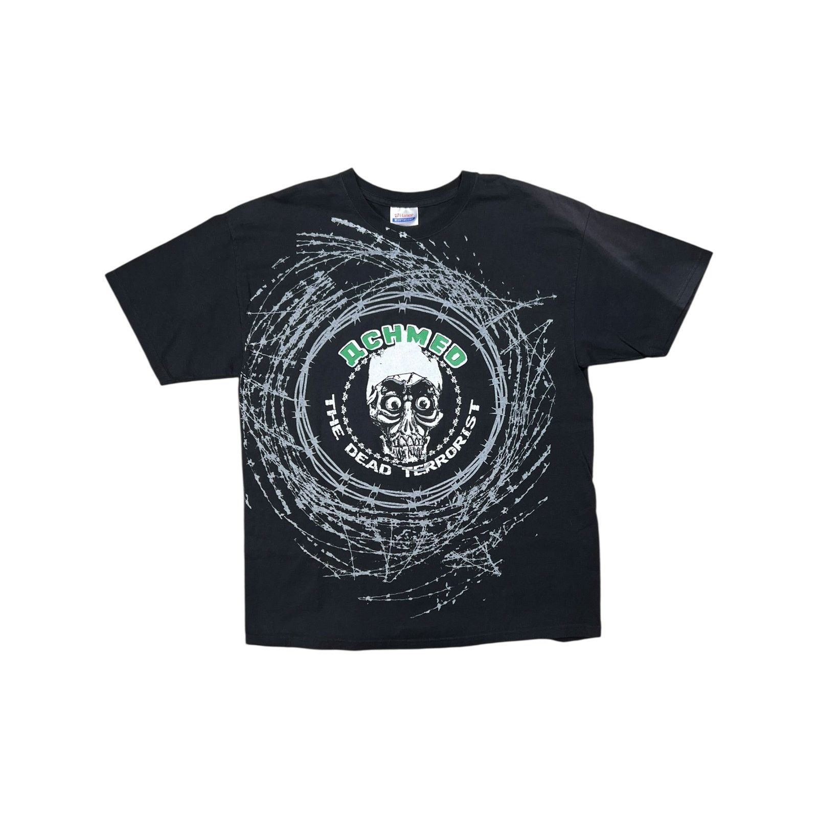 Hanes × Vintage Vintage Y2K Jeff Dunham Achmed The Dead Terrorist AOP tee Size US L / EU 52-54 / 3 - 1 Thumbnail