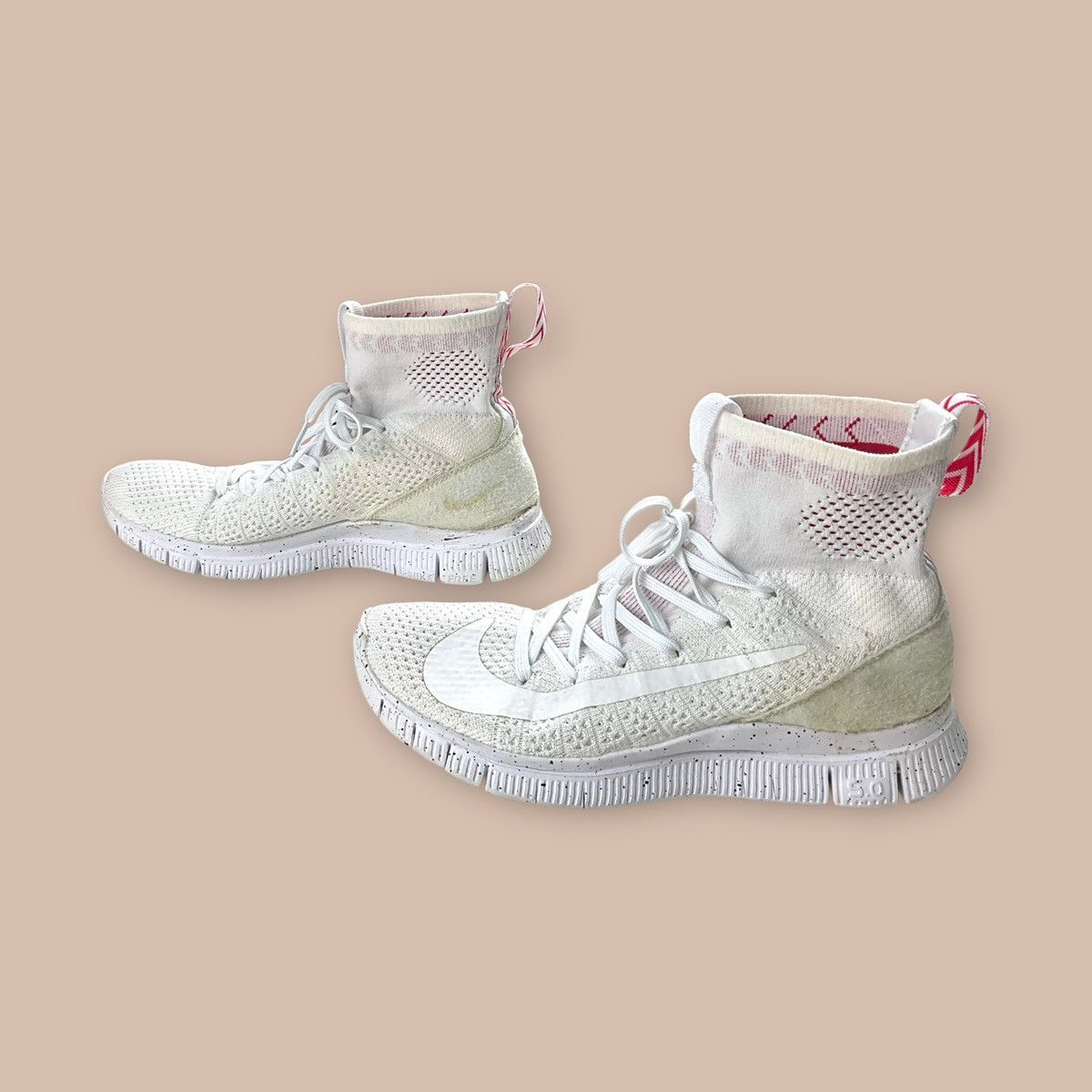 Nike Nike Flyknit Mercurial 'Triple White' Size US 5 / EU 37 - 2 Thumbnail