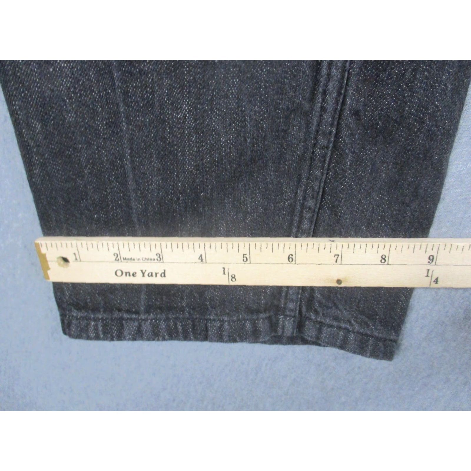 Akademiks Akademiks Jeans Mens 34x32 Black Straight Leg Denim 5 Pocket Logo Casual Size US 34 / EU 50 - 6 Thumbnail