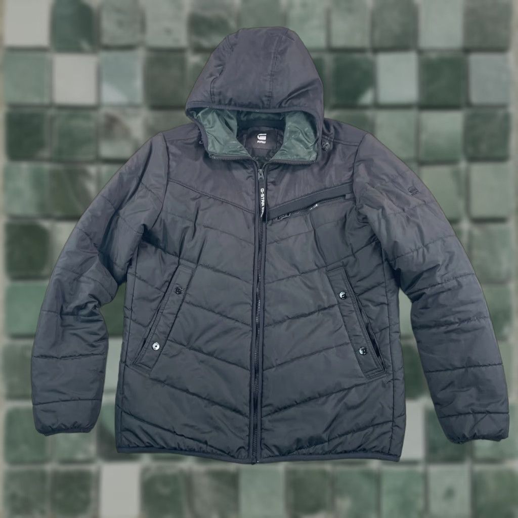 G-Star G-Star Raw Attacc HDD Overshirt Jacket Men Large Black Puffer Hooded Zip Up Jacket Size US L / EU 52-54 / 3 - 1 Thumbnail