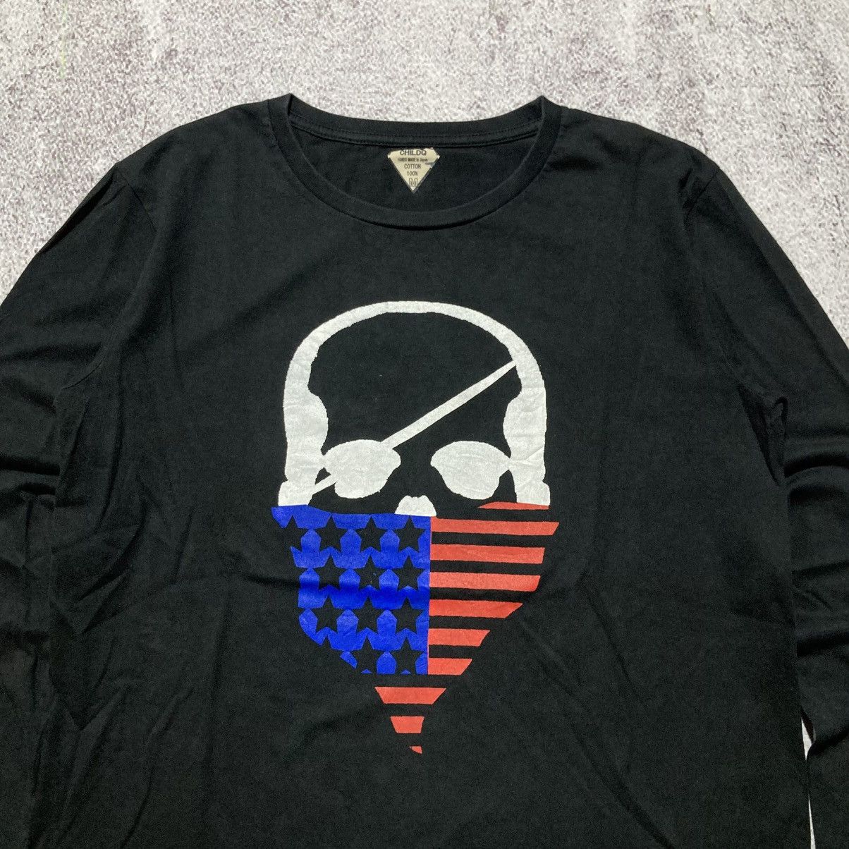 Japanese Brand 🇯🇵2000s Childq Skull Punk Big Logo Longslevee Grunge Gothic Size US M / EU 48-50 / 2 - 2 Thumbnail