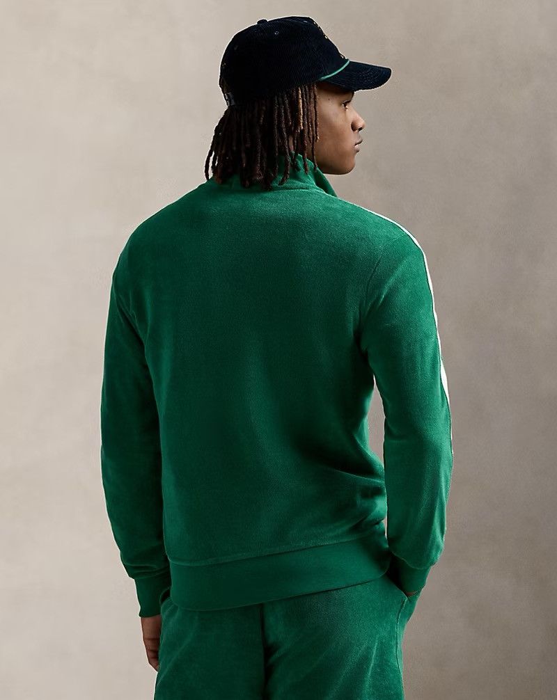 Polo Ralph Lauren Polo Ralph Lauren Embroidered Terry Track Jacket Green Large Size US L / EU 52-54 / 3 - 4 Thumbnail