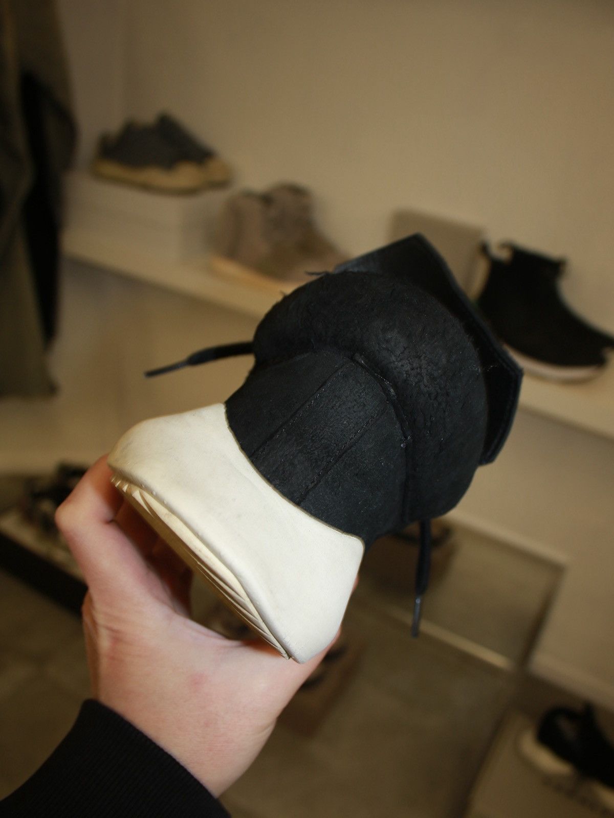 Adidas × Rick Owens Rick Owens x Adidas Runner Soft Leather Black Size US 6 / EU 39 - 4 Thumbnail