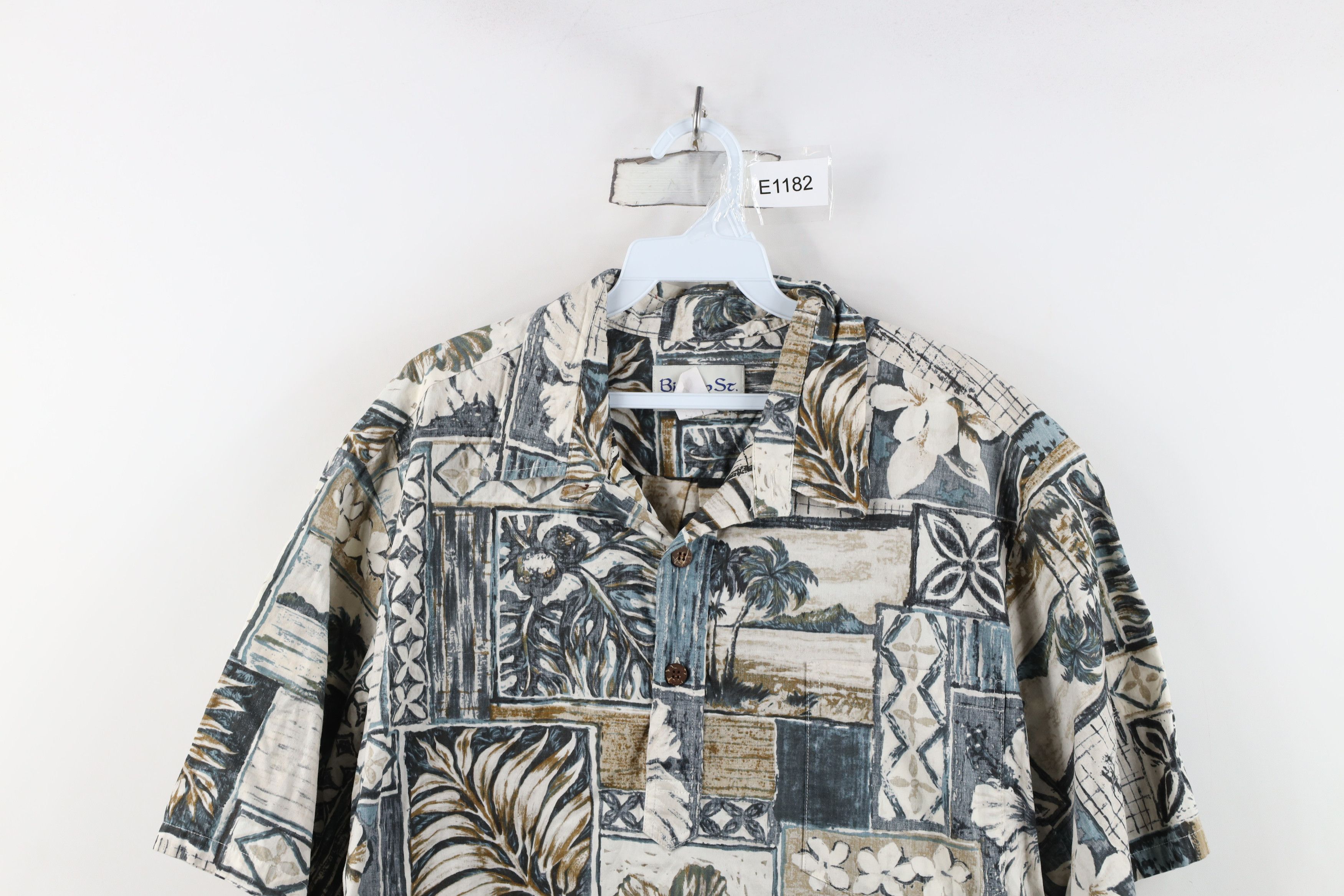 Vintage Vintage 90s Streetwear Tree Hawaiian Button Down Polo USA Size US XL / EU 56 / 4 - 2 Thumbnail