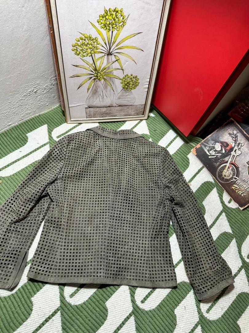 Akris Akris Perforated Lamb Suede Eye Hood Blazer Jacket Size S / US 4 / IT 40 - 2 Thumbnail