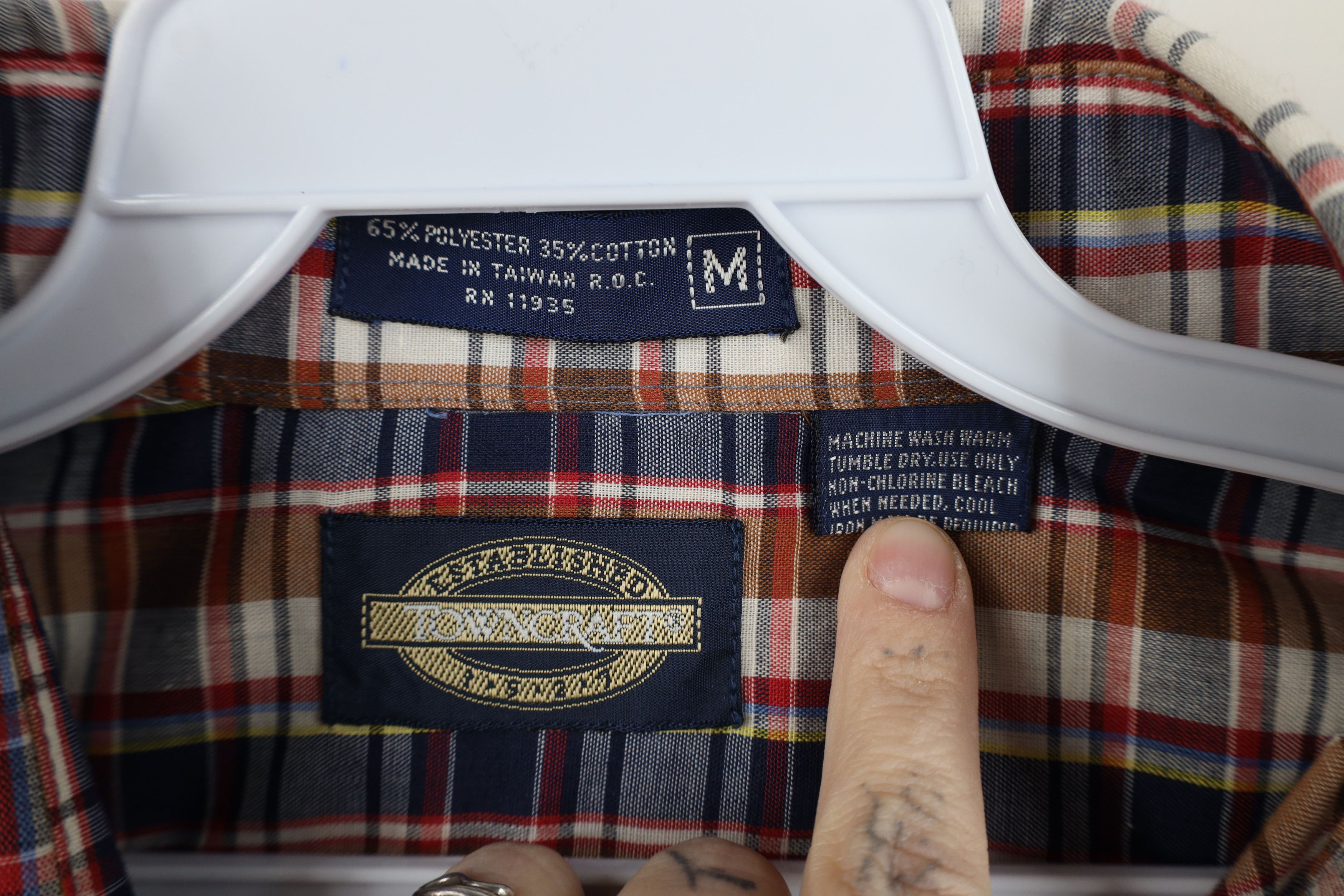 Vintage Deadstock Vintage 70s Streetwear Madras Plaid Button Shirt Size US M / EU 48-50 / 2 - 9 Thumbnail