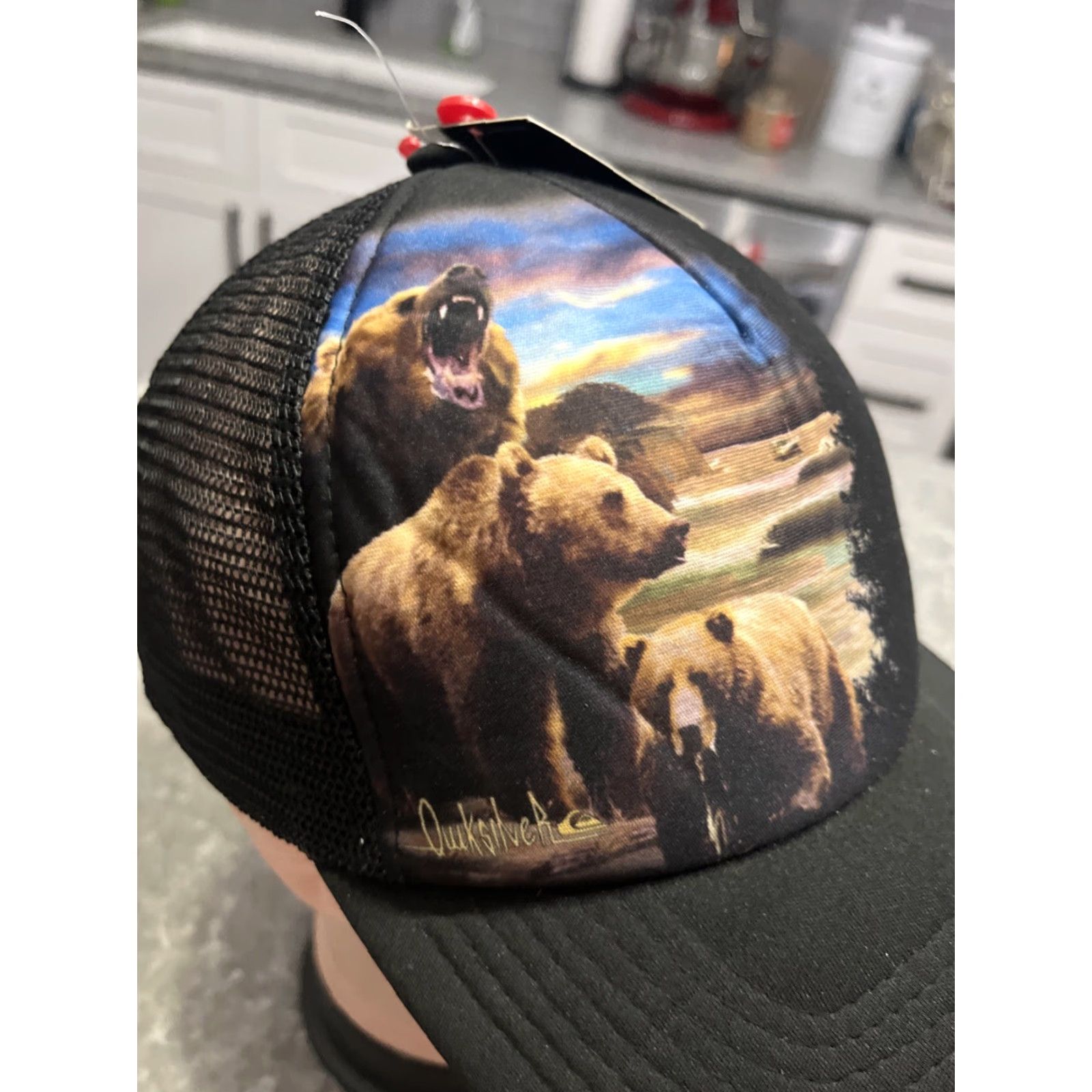 Quiksilver Quiksilver Bears Black Trucker Snapback Cap Hat Men Adjustable Baseball Cap NWT Size ONE SIZE - 2 Thumbnail