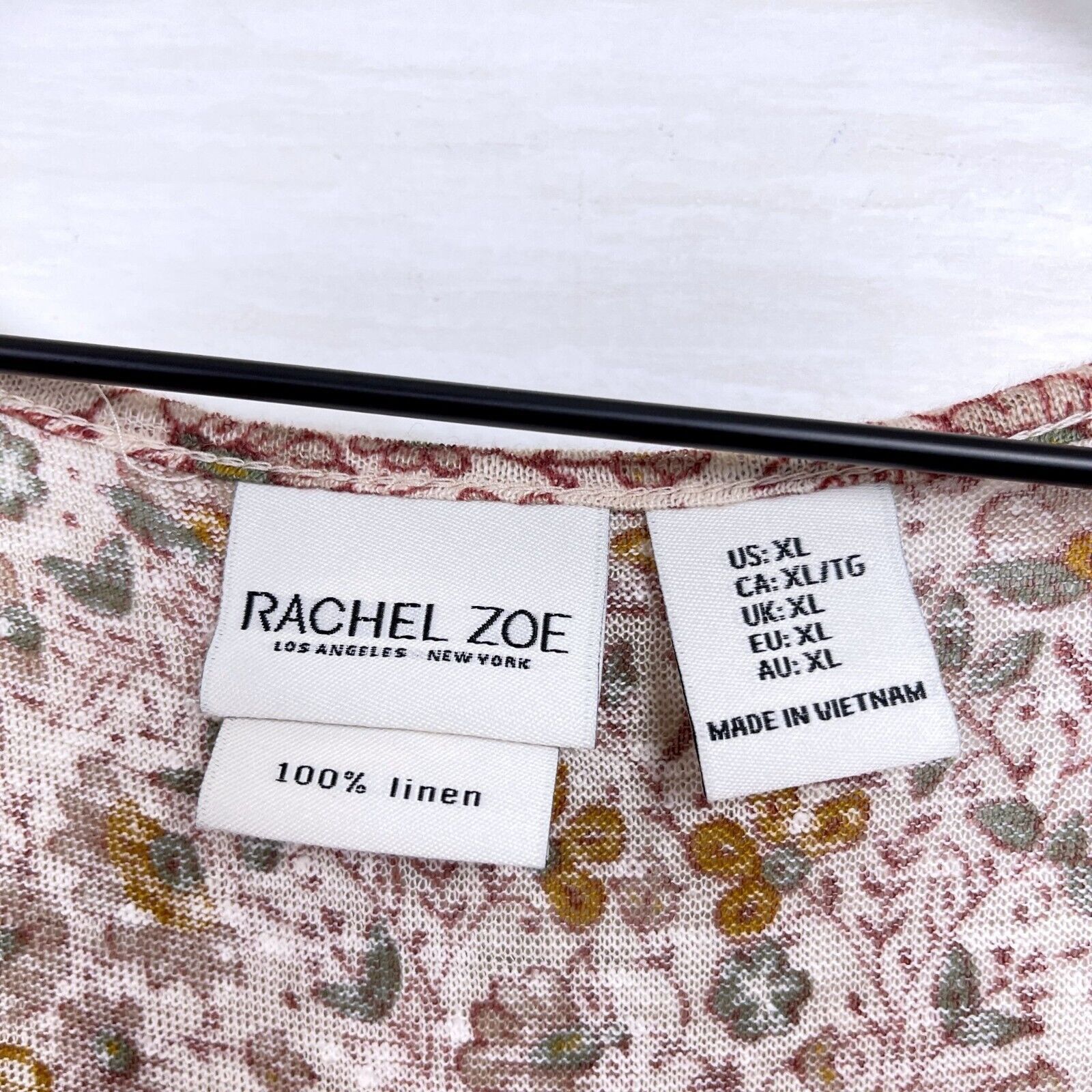 Rachel Zoe Rachel Zoe Floral Linen Tee Beige Brown Womens XL Size XL / US 12-14 / IT 48-50 - 5 Thumbnail