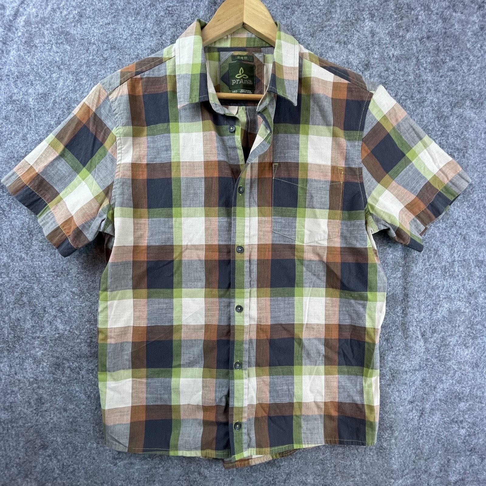 Prana prAna Benton Shirt Mens Medium Multicolor Plaid Cabin Hiking Size US M / EU 48-50 / 2 - 1 Thumbnail