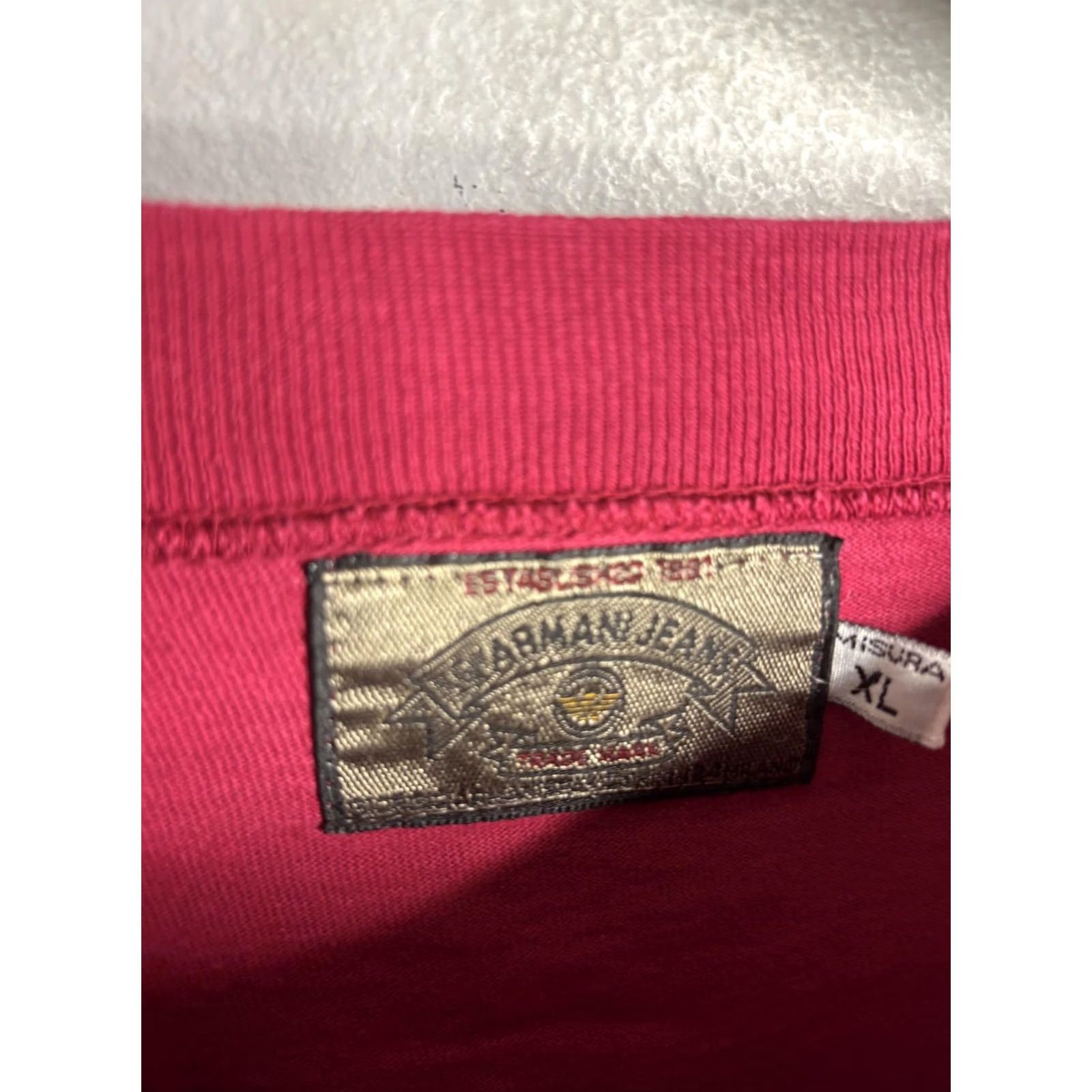 Vintage VTG Armani Jeans Shirt Mens XL Red A|X Armani Exchange Logo Tee T-Shirt Size US XL / EU 56 / 4 - 3 Thumbnail
