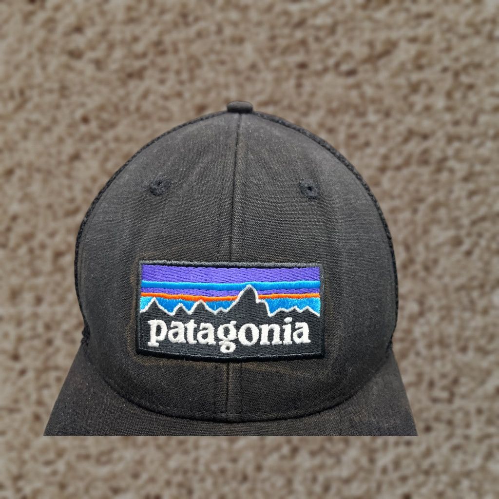 Patagonia VINTAGE Patagonia Hat Cap Snap Back Adult One Size Black Cotton Polyester Trucker Camp Fish Outdoor Sports Camp Hats Mens Size ONE SIZE - 1 Thumbnail