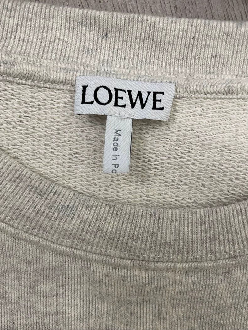 Loewe LOEWE Light gray classic embroidered logo round neck sweat Size S / US 4 / IT 40 - 5 Thumbnail