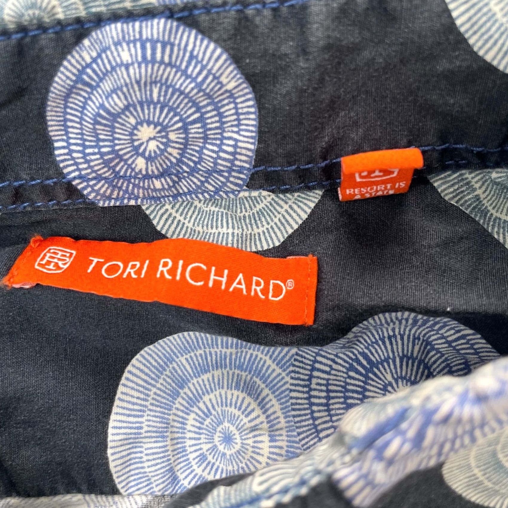 Tori Richard Tori Richard Shirt Men S Black Printed Cotton Long Sleeve Abstract AOP Button-Up Casual Beach Hawaiian 90s Womens Mens Girls Size 36R - 4 Thumbnail