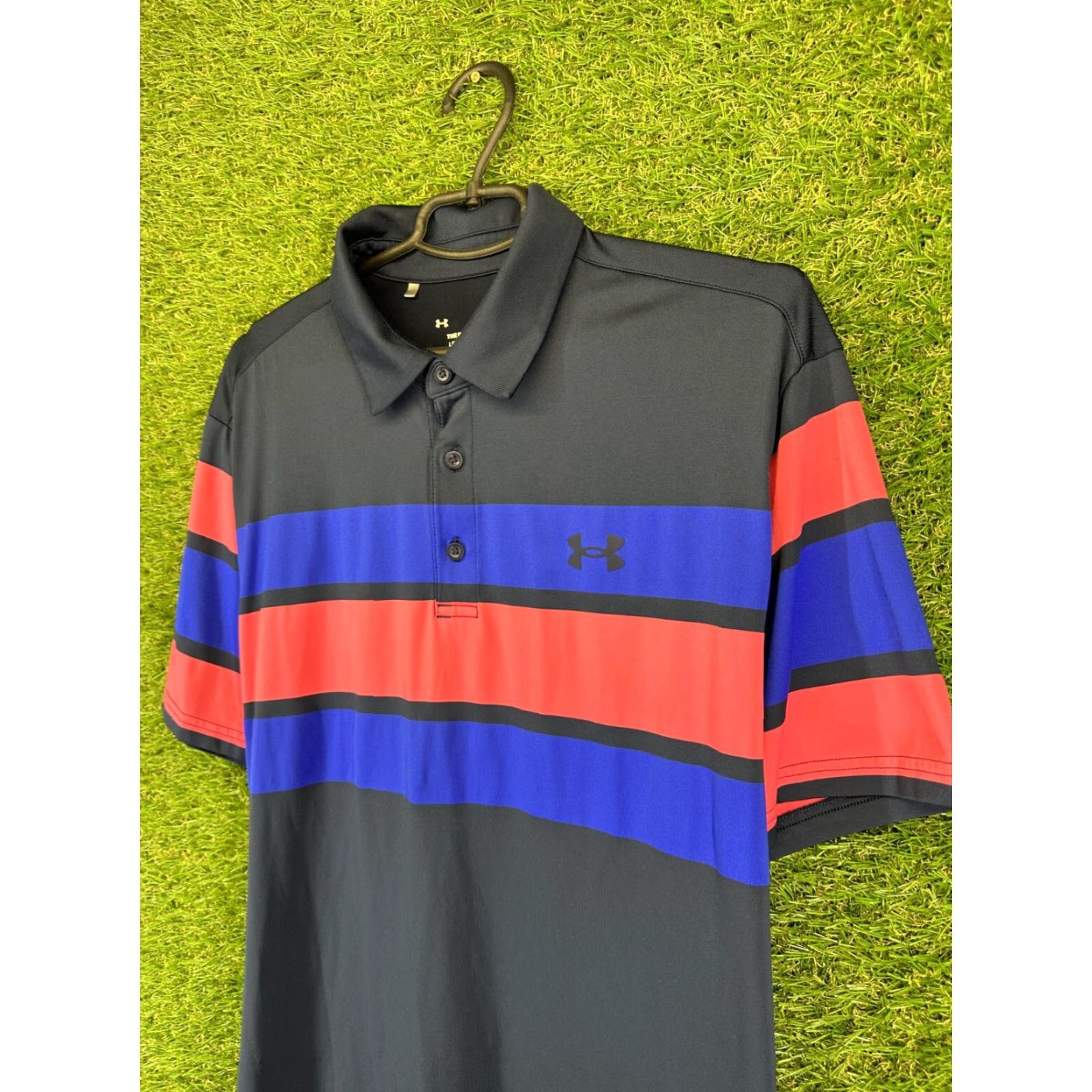 Under Armour Under Armour Performance Polo Shirt Men L Navy blue Solid Short Sleeve 2021 Polo Size US L / EU 52-54 / 3 - 2 Thumbnail