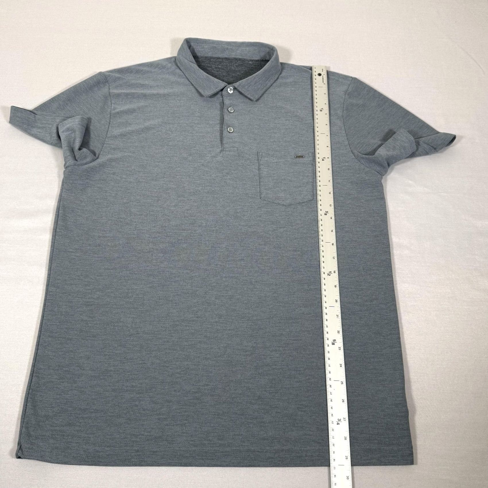 Vuori Vuori Polo Shirt Mens XL Gray Heathered Pocket Performance Jersey Golf Casual Top Size US XL / EU 56 / 4 - 6 Thumbnail