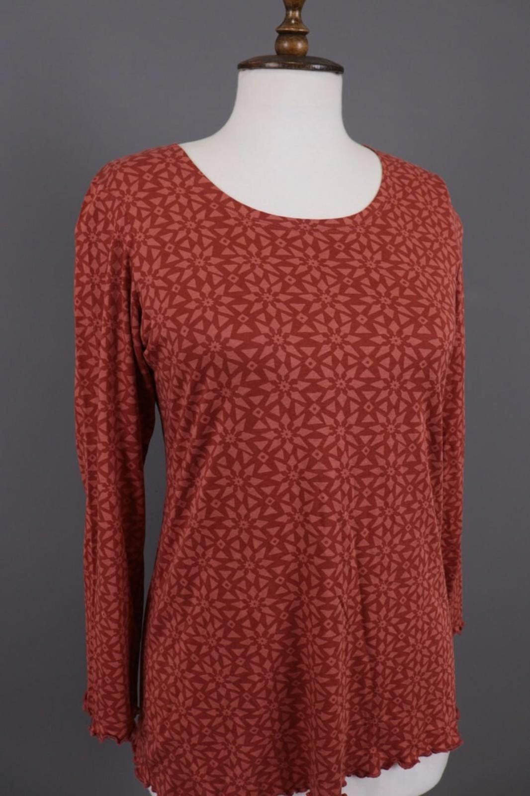 Designer Gudrun Sjorden Red Printed Tunic Shirt Size Size S Size S / US 4 / IT 40 - 5 Thumbnail