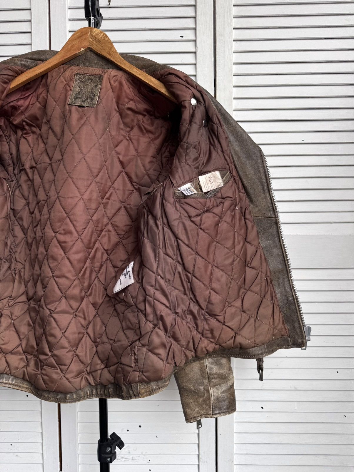 Genuine Leather Vintage German Cowhide Leather Motorcycle Jacket Distressed Size US L / EU 52-54 / 3 - 19 Thumbnail