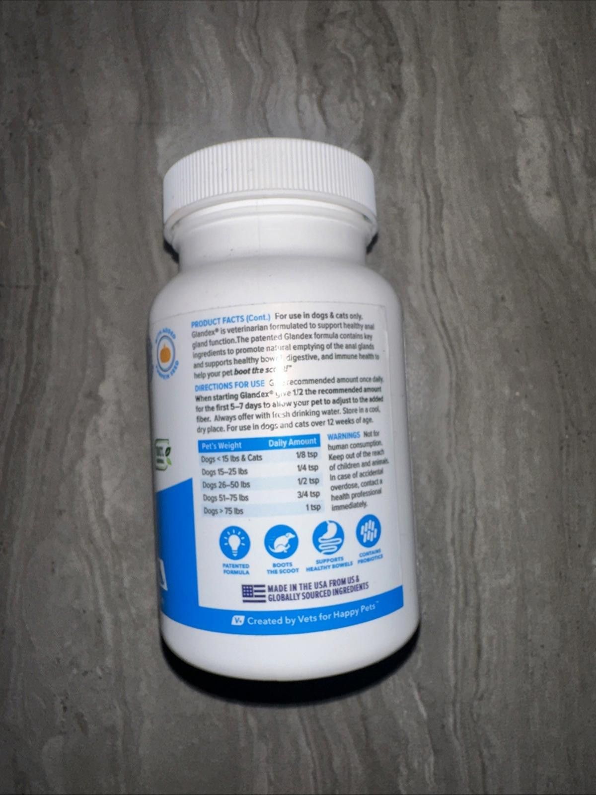 Other Glandex Anal Gland Support Fiber Supplement Dogs Cats 2.5 oz Size ONE SIZE - 3 Thumbnail