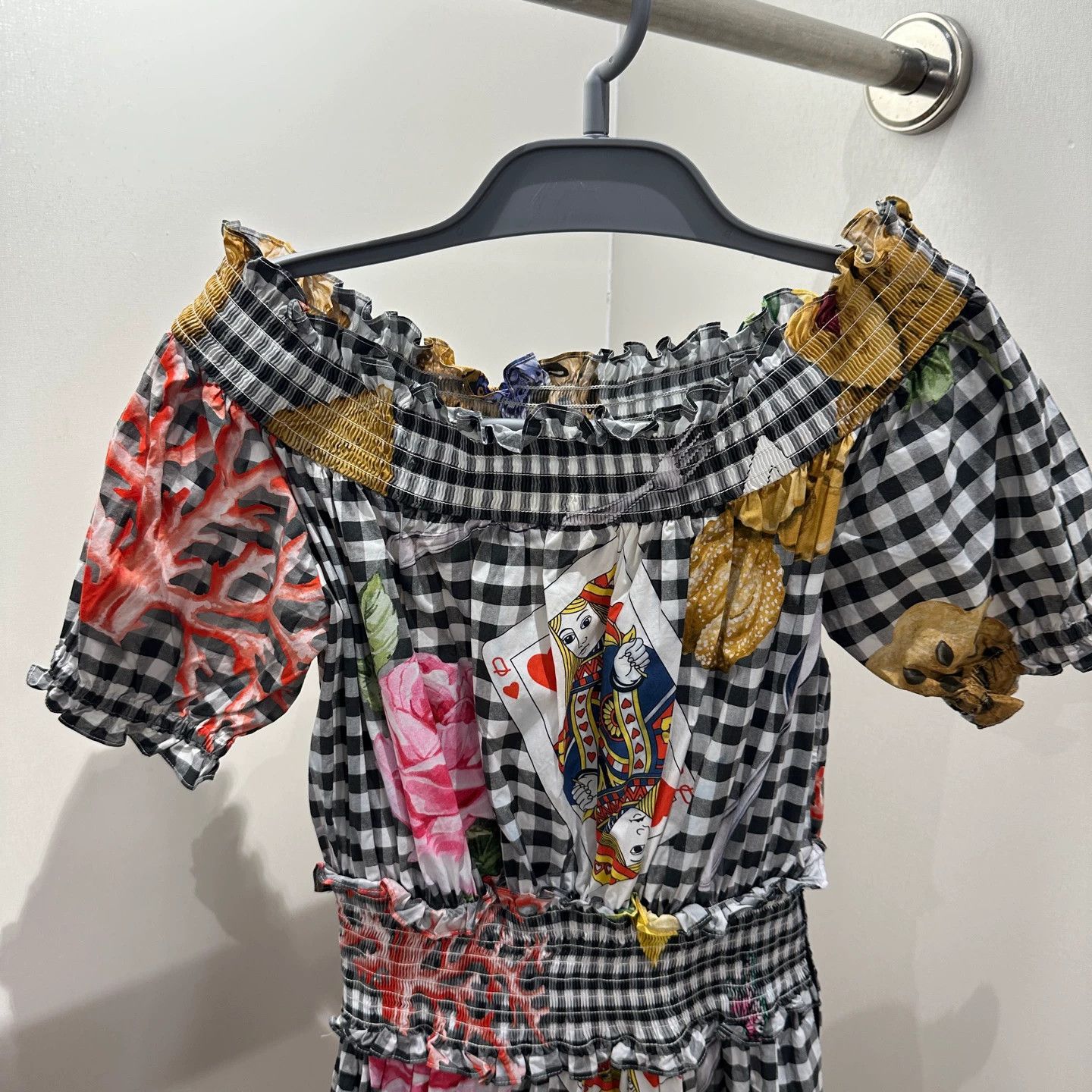 Dolce & Gabbana Dolce Gabbana Plaid Poker one-shoulder dress 38 women's Size XS / US 0-2 / IT 36-38 - 6 Thumbnail