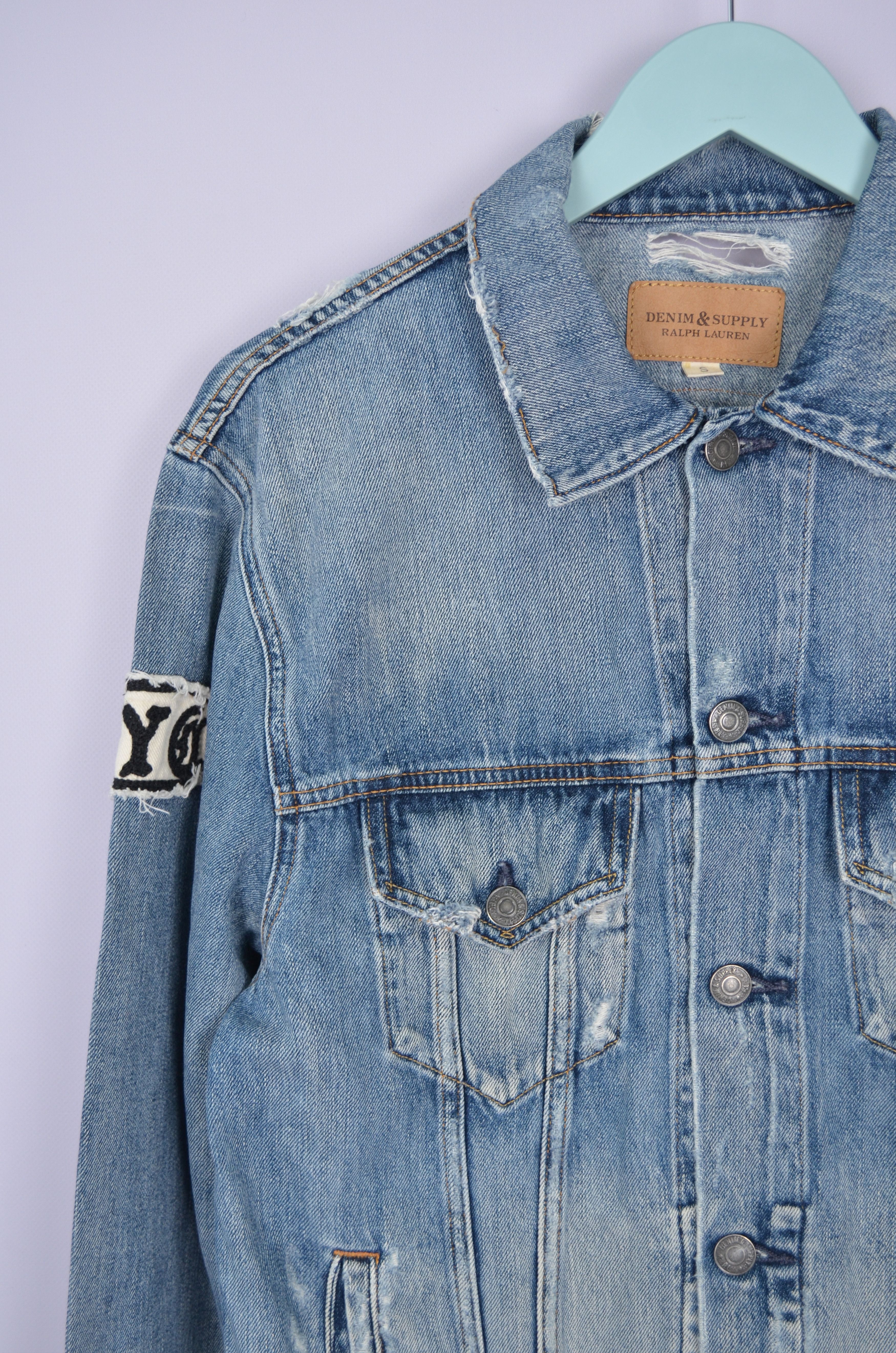 Denim & Supply Ralph Lauren × Designer × Polo Ralph Lauren Ralph Lauren Denim Supply Denim Distressed Trucker Jacket Size US S / EU 44-46 / 1 - 5 Thumbnail