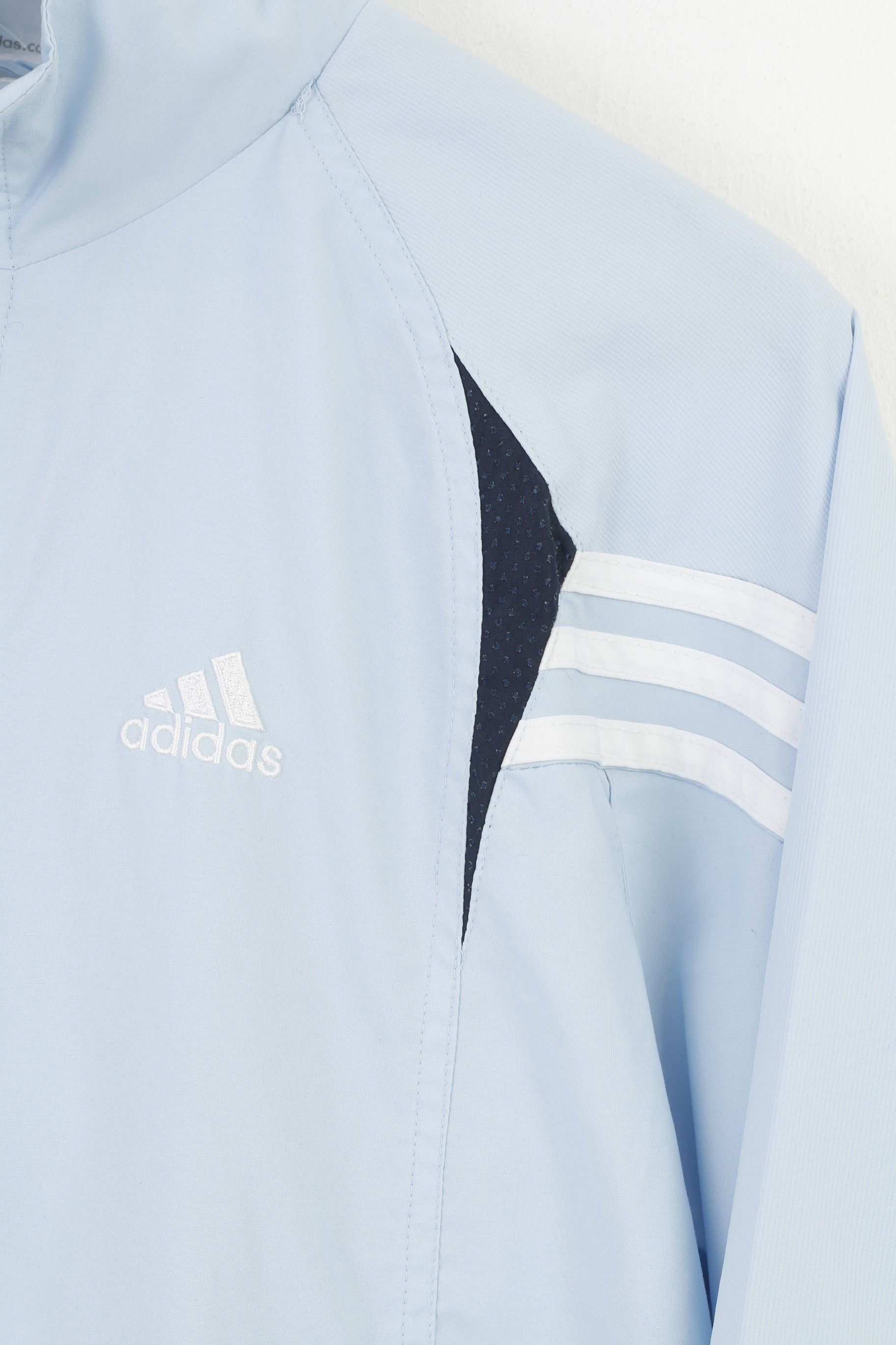 Adidas Adidas Men M Jacket Light Blue Full Zipper Pockets 9820 Size US M / EU 48-50 / 2 - 5 Thumbnail