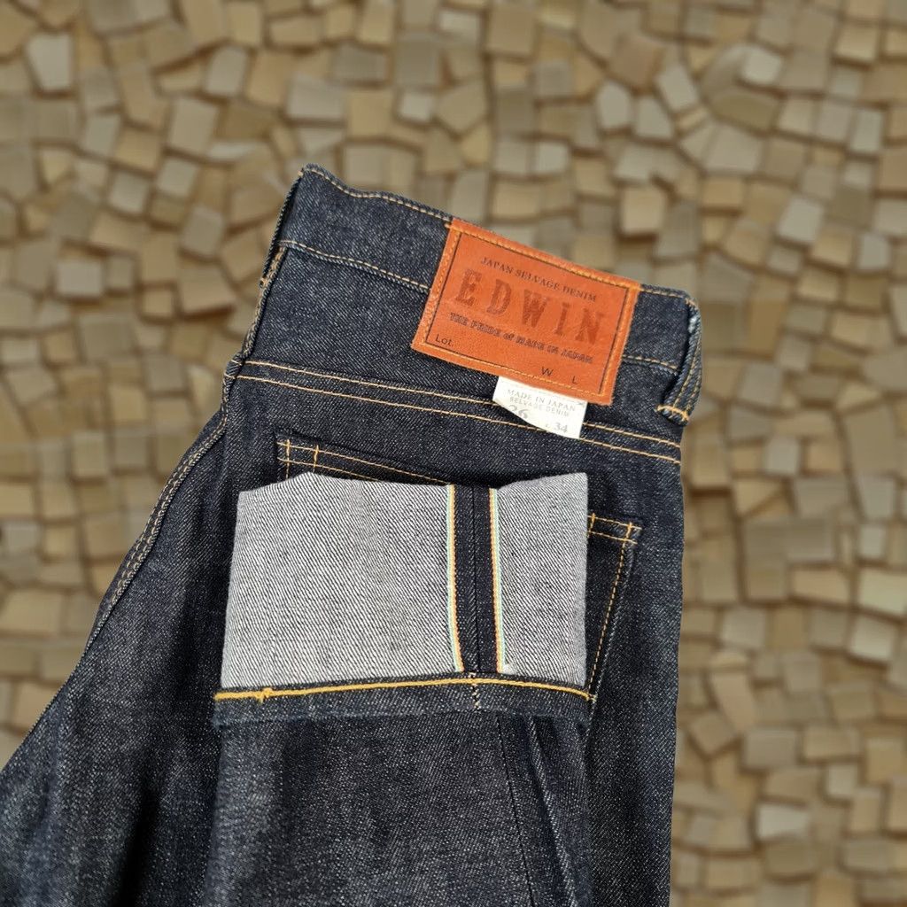 Edwin Edwin Jeans Blue W26 L34 Rainbow Selvedge Raw Japanese Denim Tapered Regular Fit Jeans Mens Size US 26 / EU 42 - 1 Thumbnail