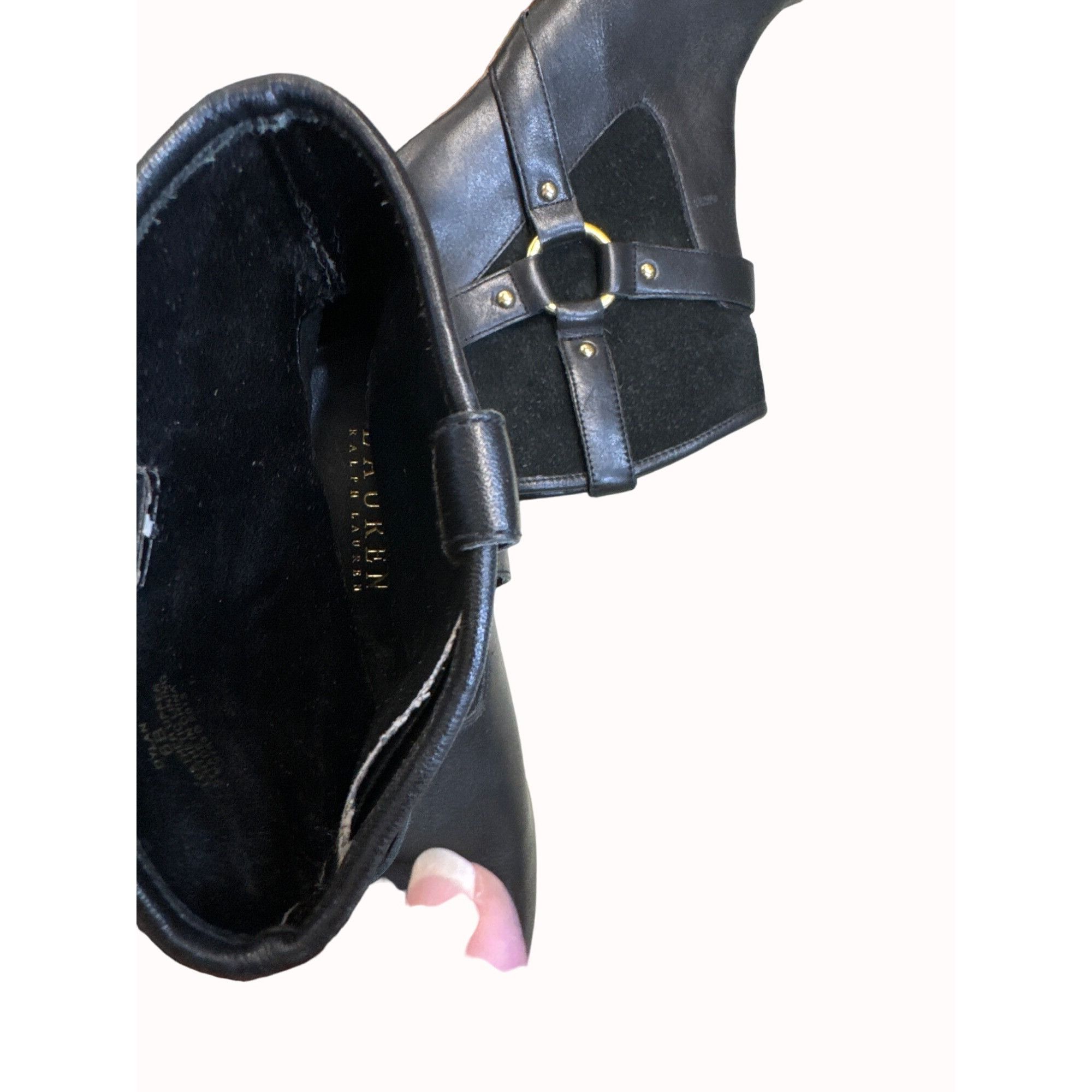 Ralph Lauren Ralph Lauren Lauren women’s black leather ankle boots 6B SKU Size US 6 / IT 36 - 7 Thumbnail