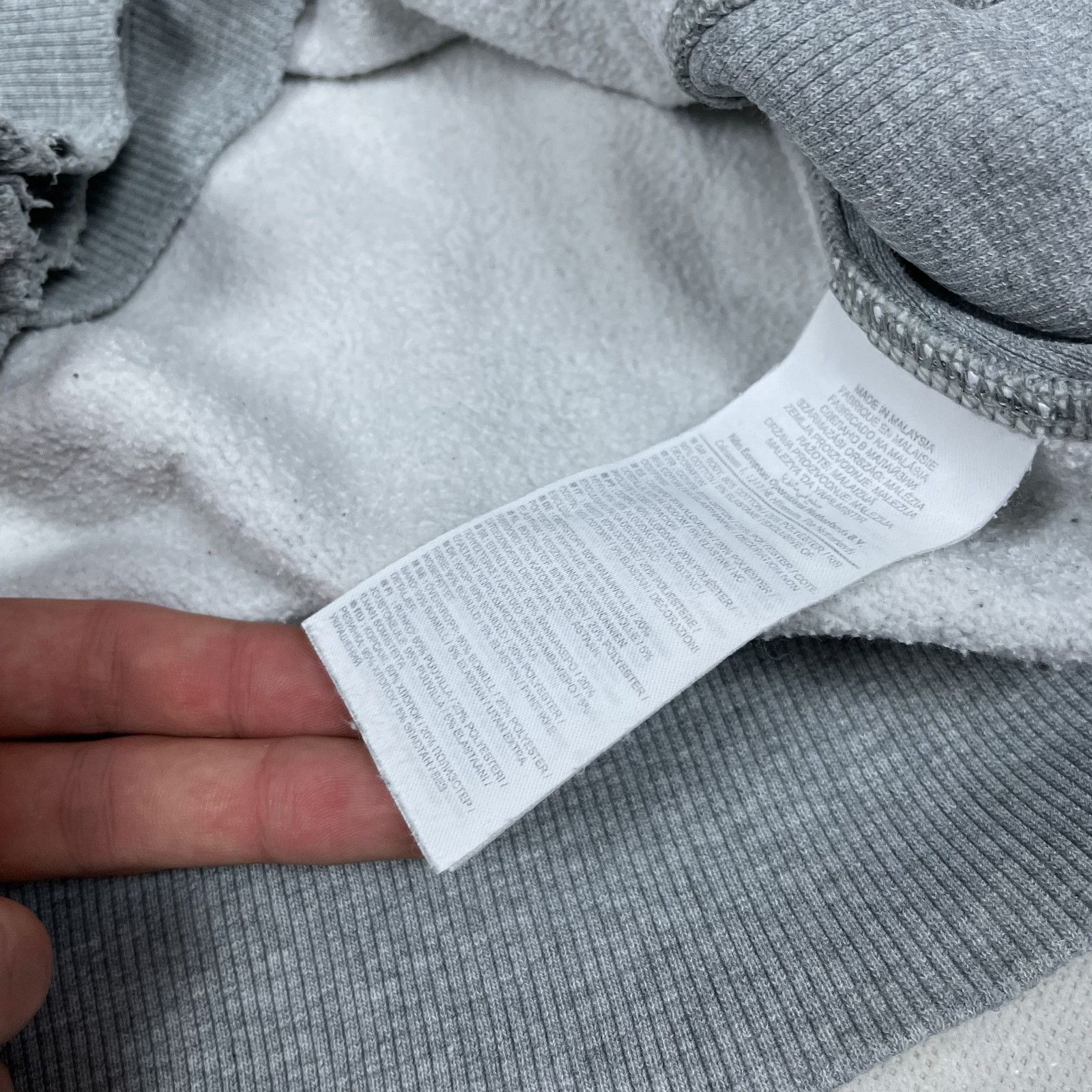 Nike × Vintage Nike Men's Heather Gray Cotton Swoosh Pullover Sweatshirt S Size US S / EU 44-46 / 1 - 9 Thumbnail