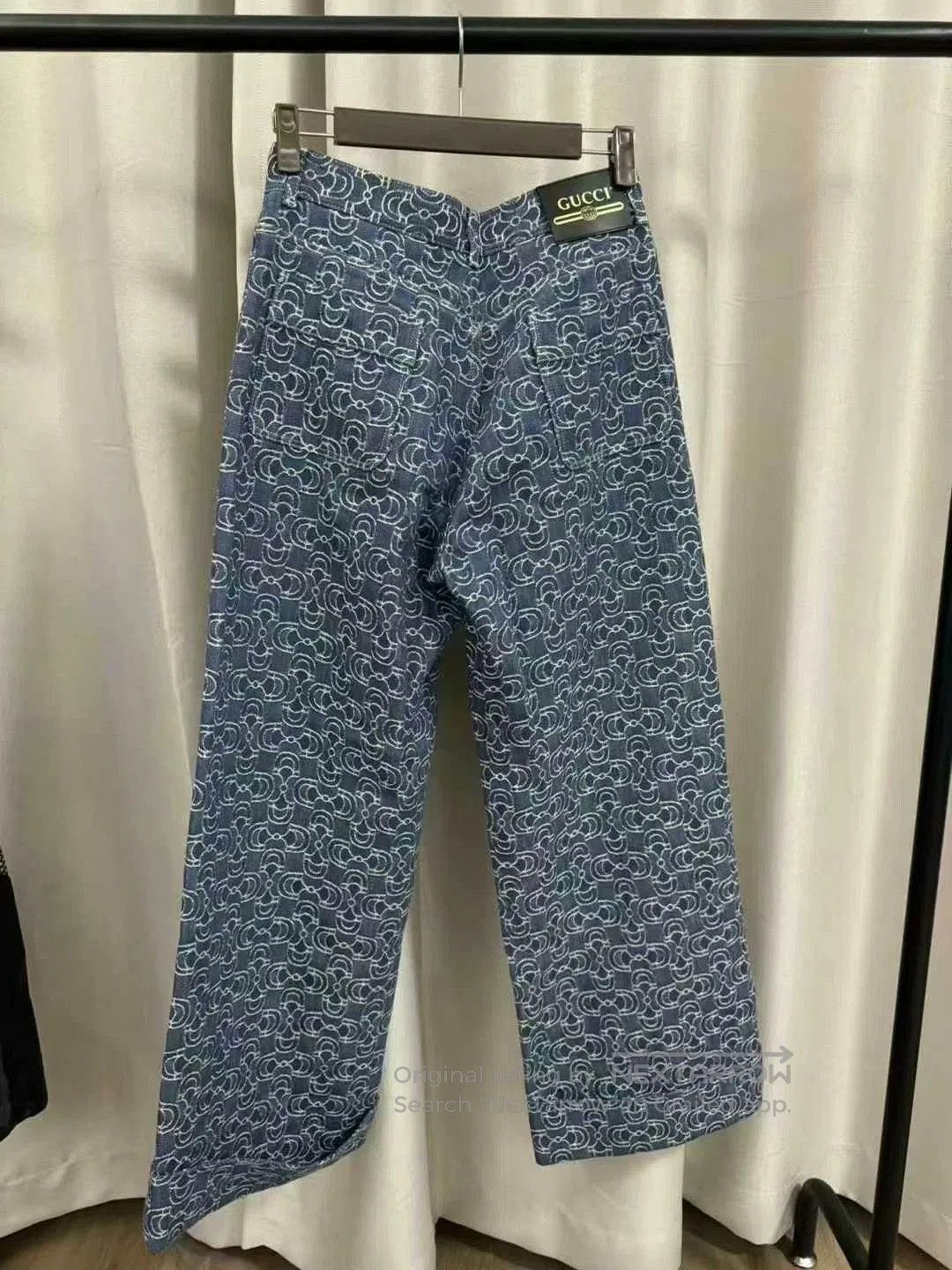 Gucci gucci blue monogram logo denim pants. Size 25" / US 0 / IT 36 - 3 Thumbnail