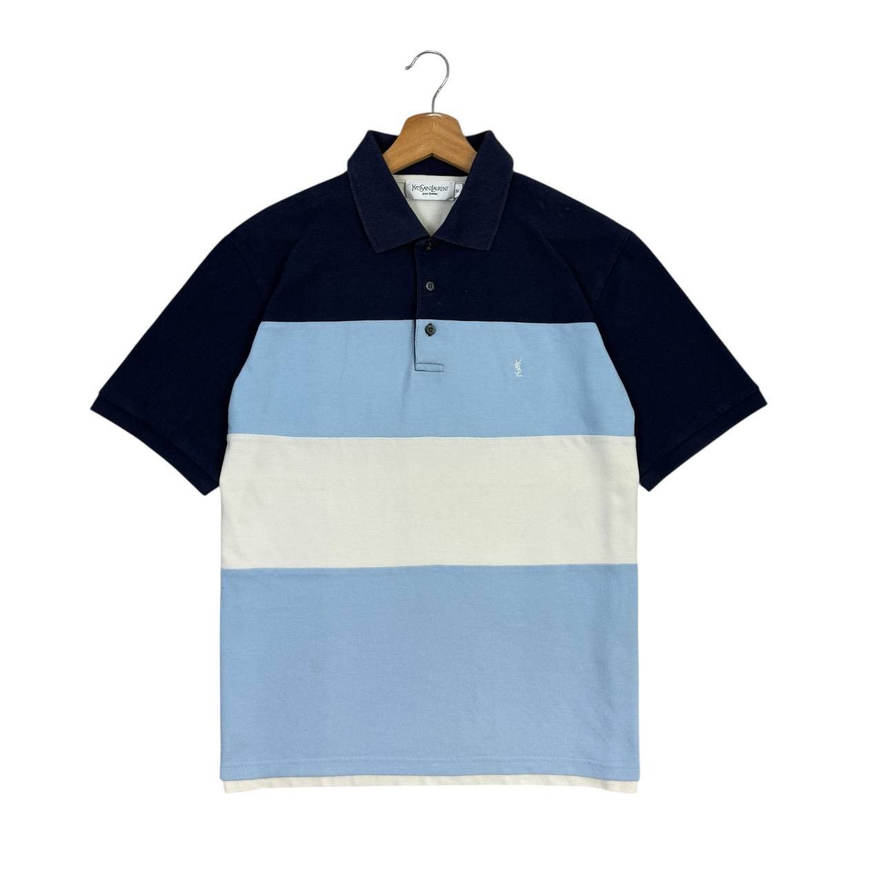 Yves Saint Laurent YSL Yves Saint Laurent Polo Shirt Striped Size US M / EU 48-50 / 2 - 1 Thumbnail