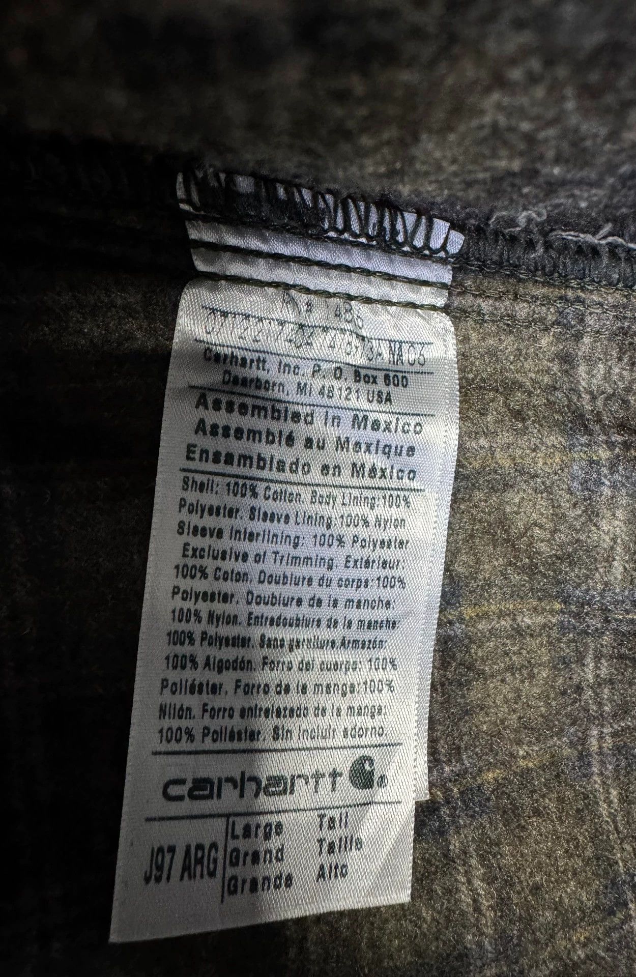 Carhartt Vintage Carhartt J97 Army Green L-Tall Jacket Size US L / EU 52-54 / 3 - 8 Thumbnail