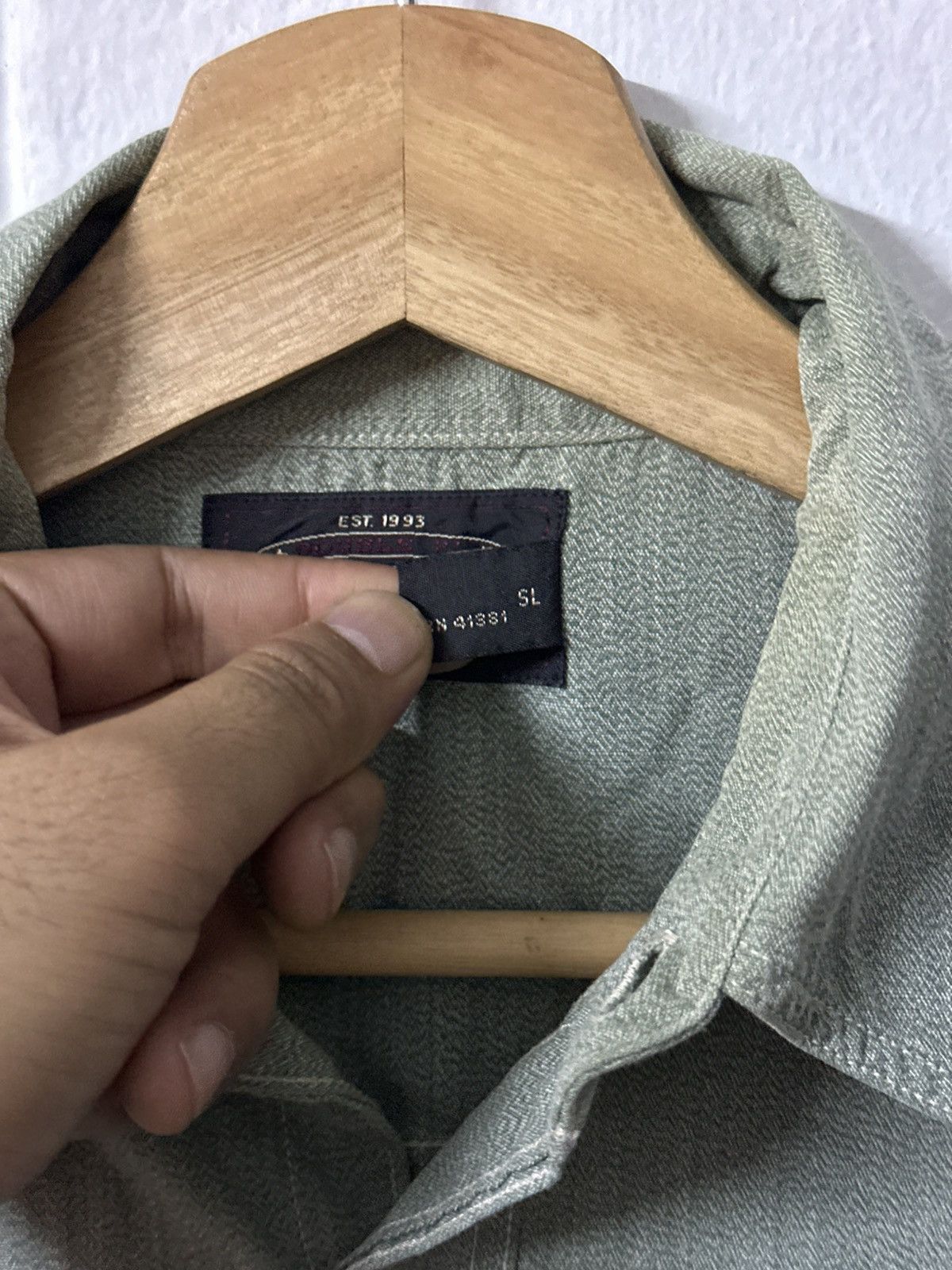 Polo Ralph Lauren RRL Curtis Japanese Herringbone Military Twill Button Shirt Size US M / EU 48-50 / 2 - 4 Thumbnail