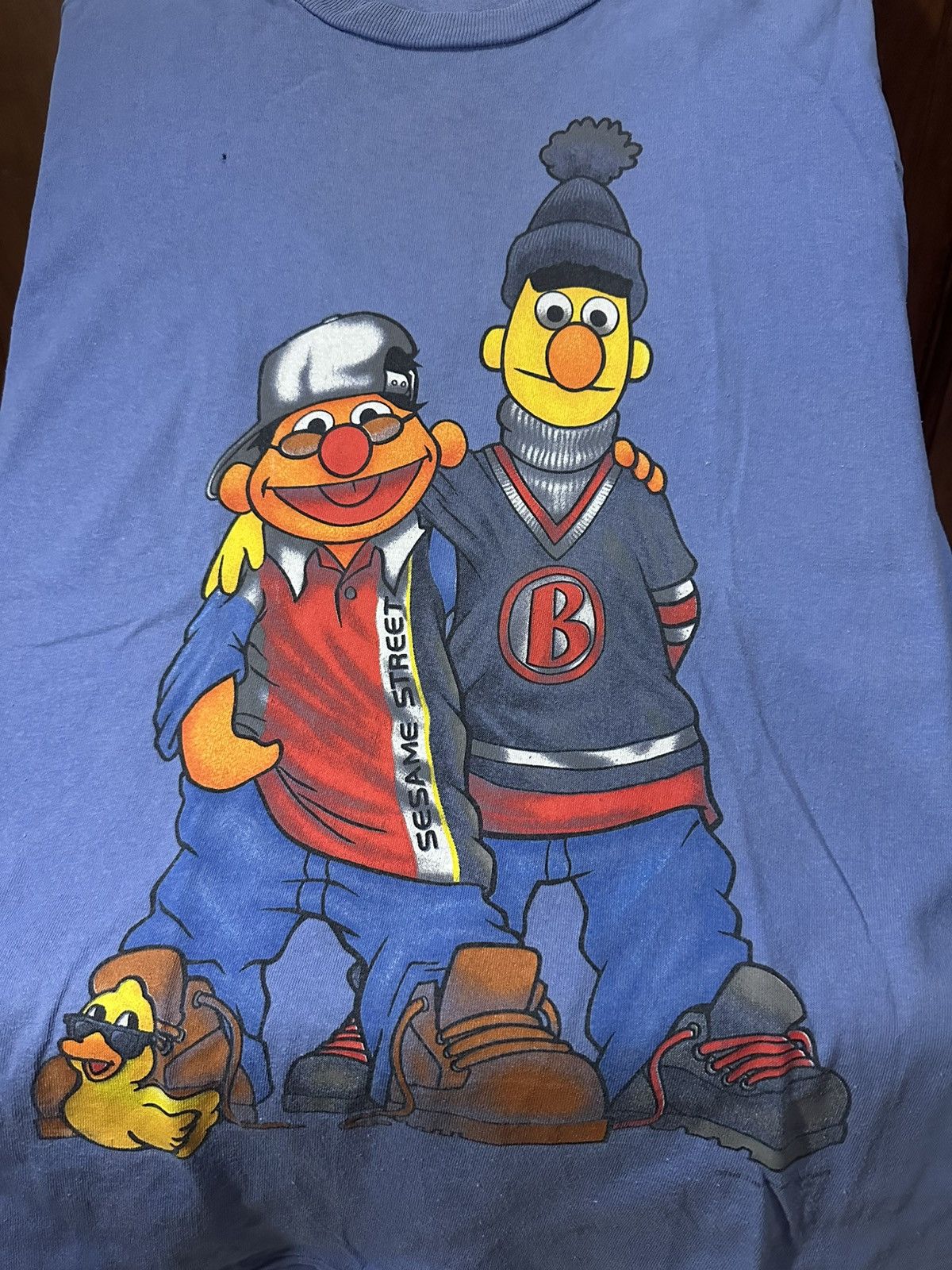Vintage Vintage 90s Bert , Ernie and rubber duck Sesame Street Size US M / EU 48-50 / 2 - 1 Thumbnail
