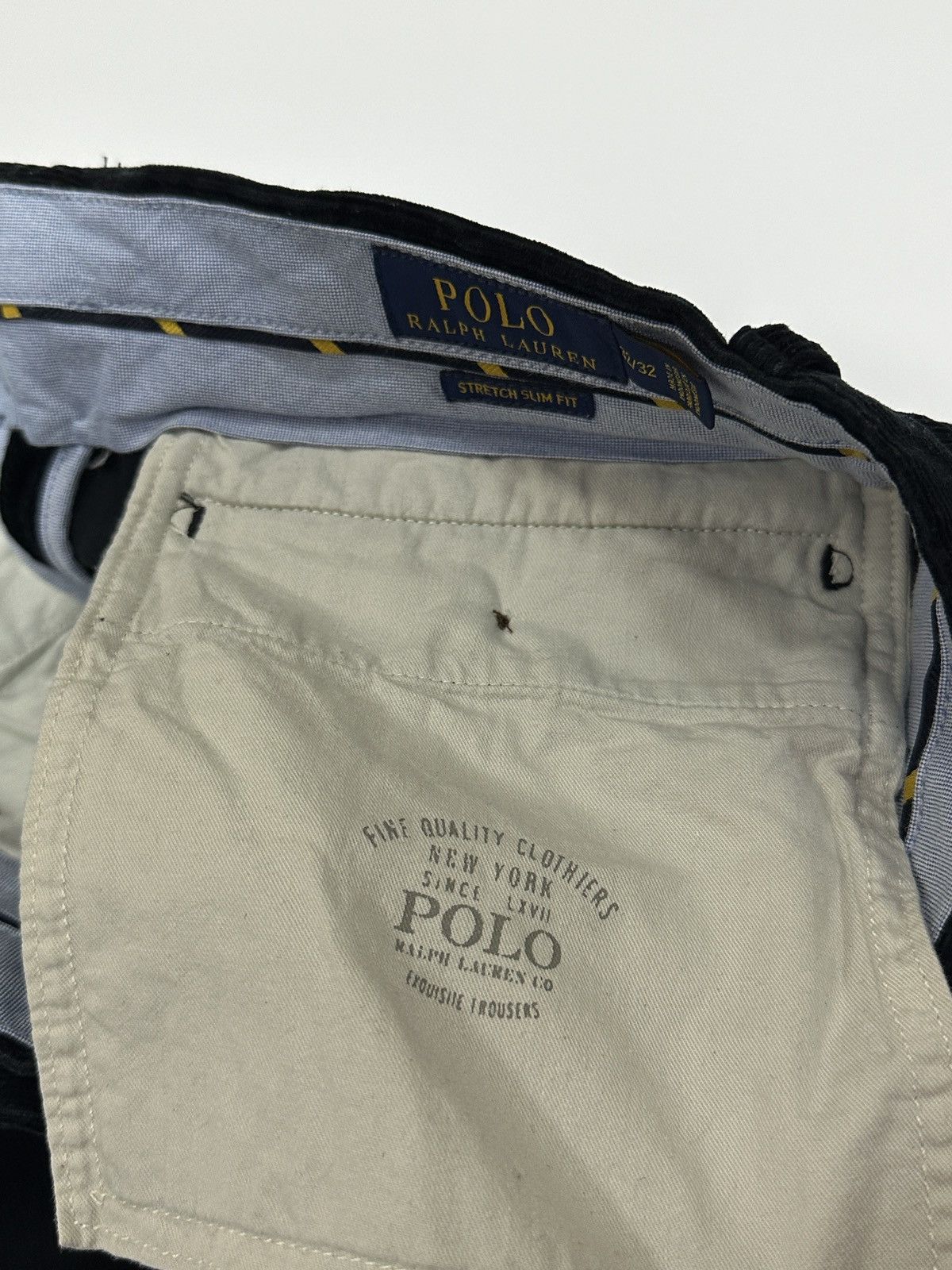 Polo Ralph Lauren Ralph Lauren Stretch Slim Fit Corduroy Trousers Black Pants Size US 32 / EU 48 - 9 Thumbnail