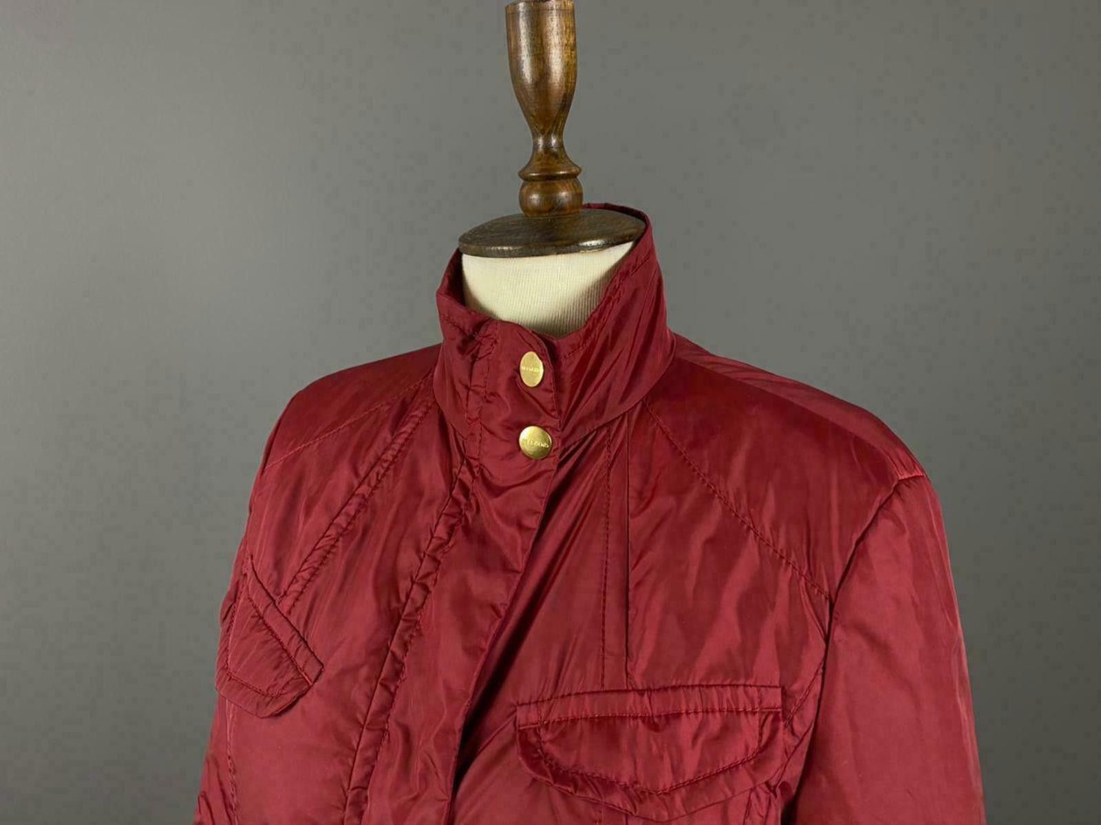 Designer Weekend Max Mara Red Zip Up Nylon Jacket Size GB 8 USA 6 Size M / US 6-8 / IT 42-44 - 2 Thumbnail