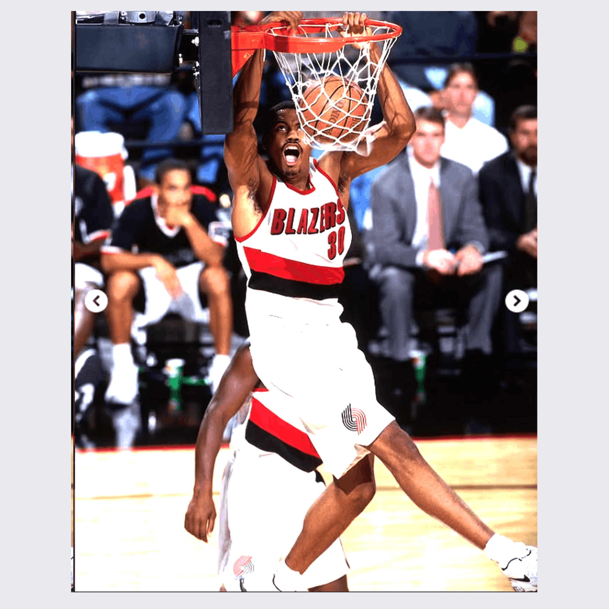 Champion × NBA × Vintage Portland Trail Blazers Vintage 90s Basketball Shorts Size US 40 / EU 56 - 3 Thumbnail
