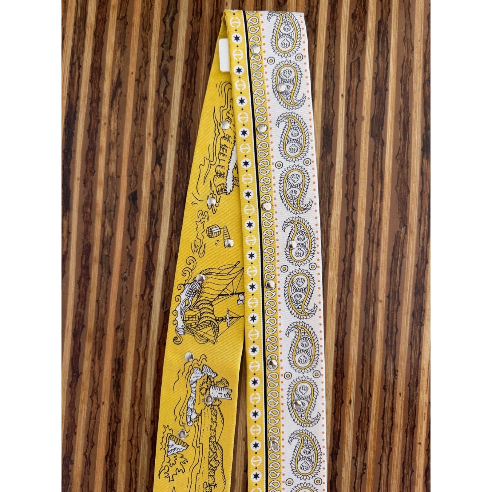 Hermes Hermes Scarf Twilly Tatouages Marins Bandana Studded Silk Size ONE SIZE - 6 Thumbnail